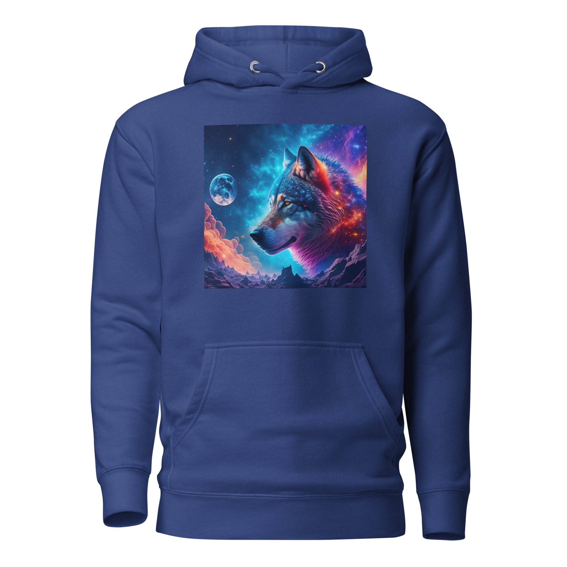 Majestic Wolf Women's Animal Lover Hoodie Team Royal