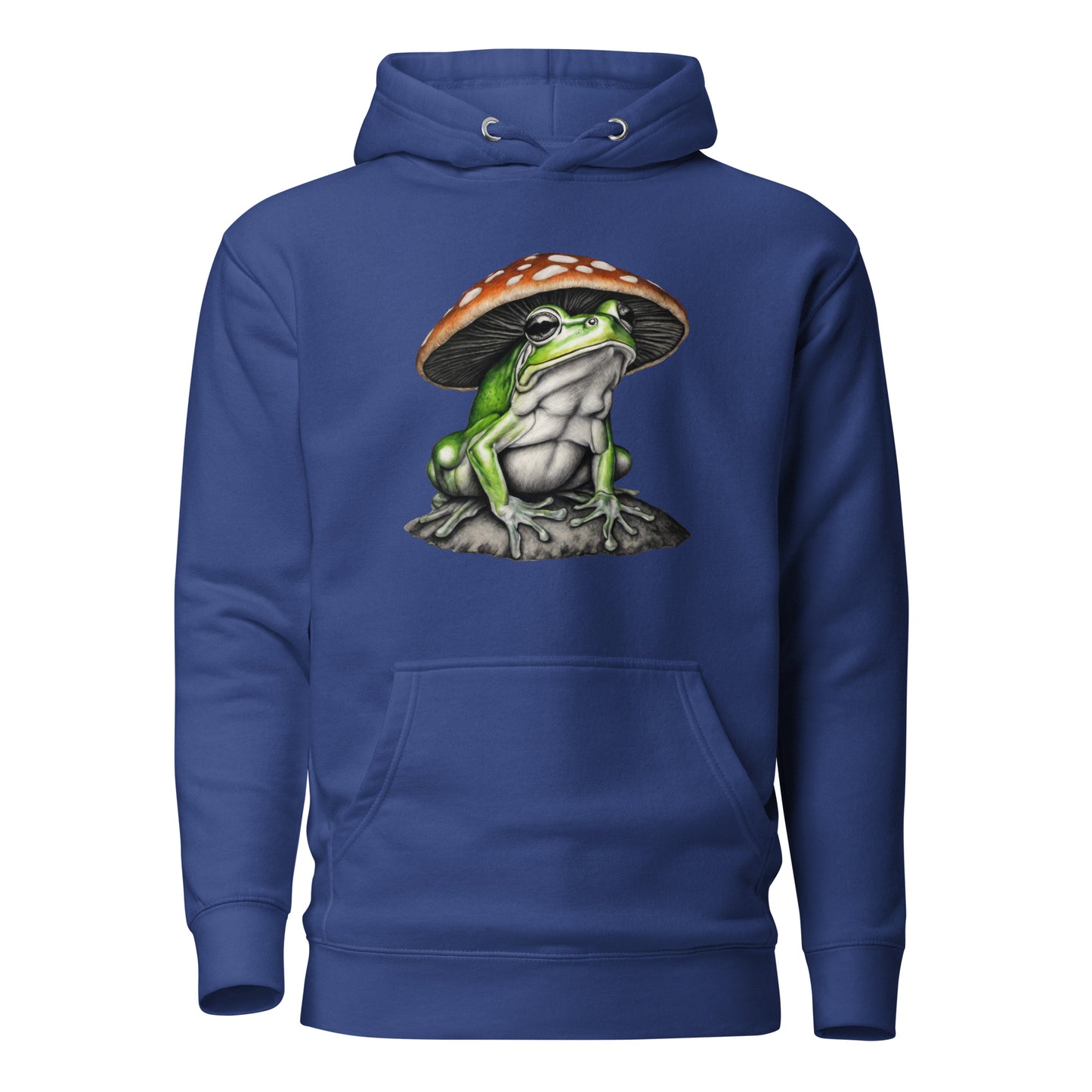 Frog in Shroom Cap Women's Graphic Hoodie Team Royal