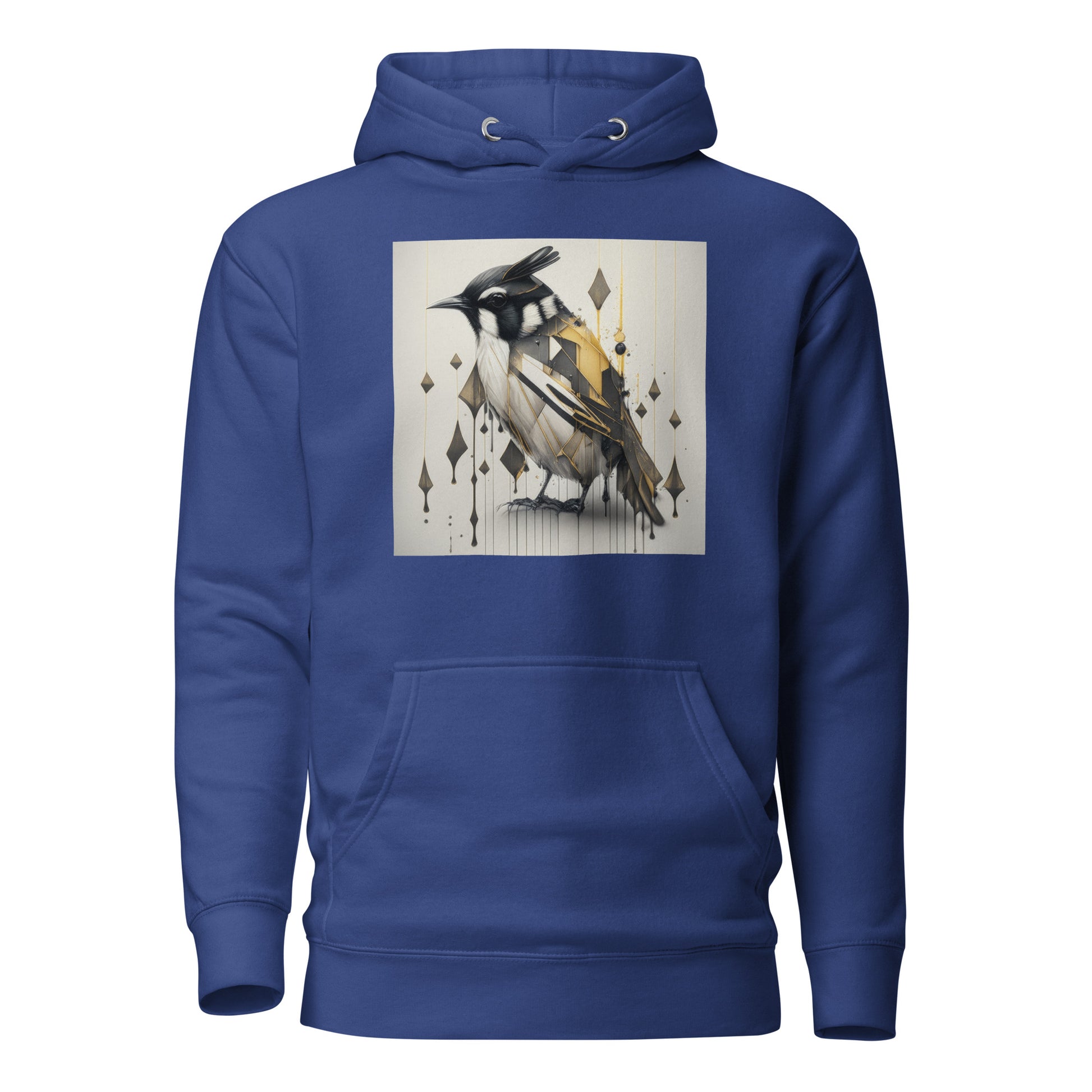 Geometric Chickadee Bird Women's Graphic Hoodie Team Royal