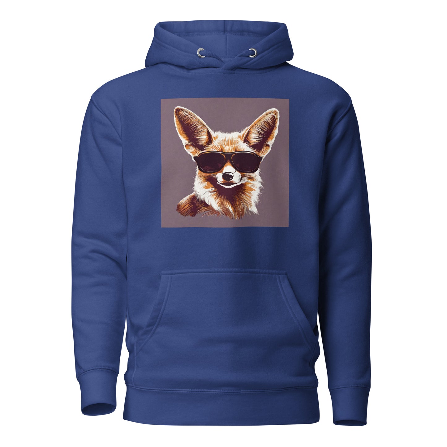 Fennec Fox in Shades Women's Animal Lover Hoodie Team Royal