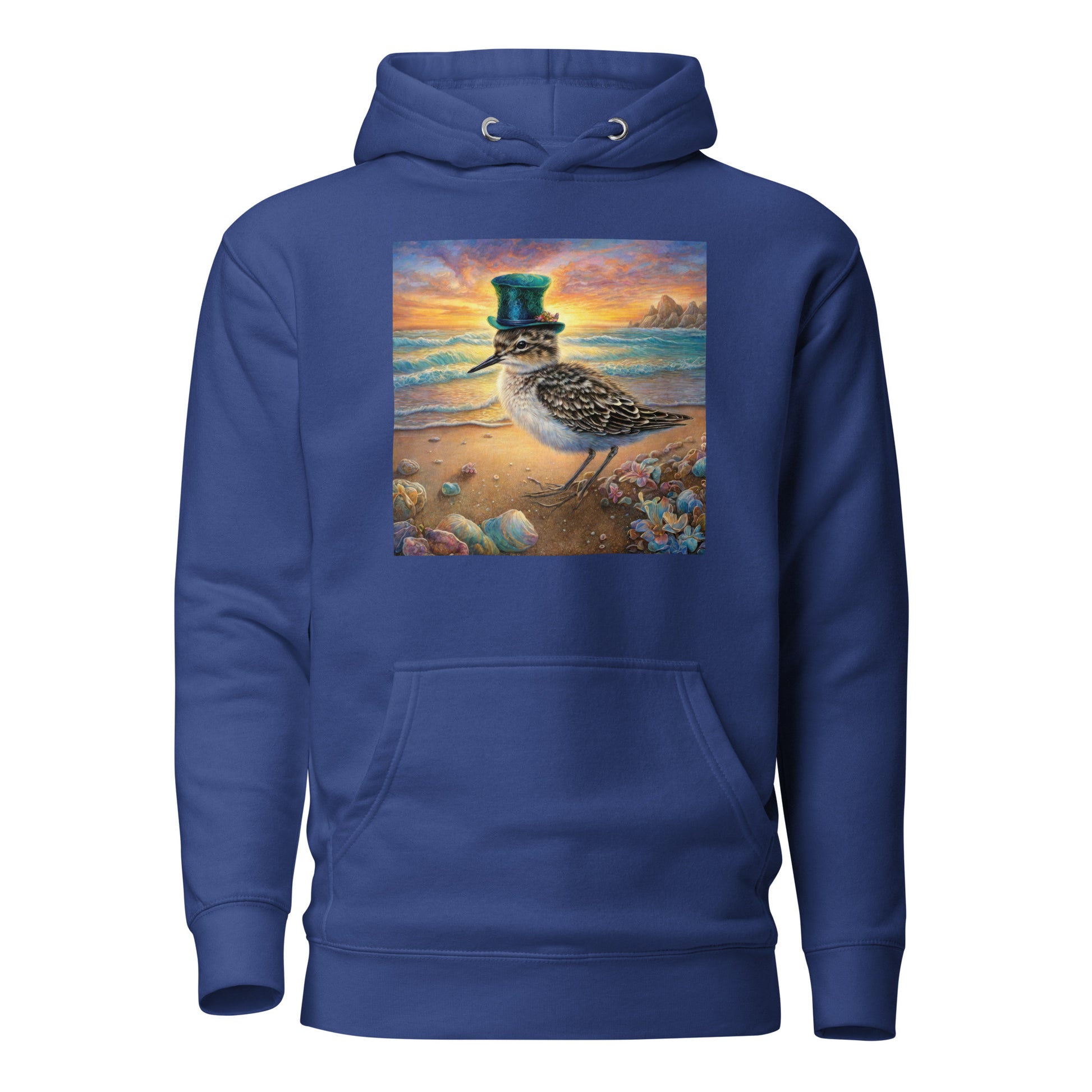 Sandpiper in Top Hat Women's Beach Hoodie Team Royal