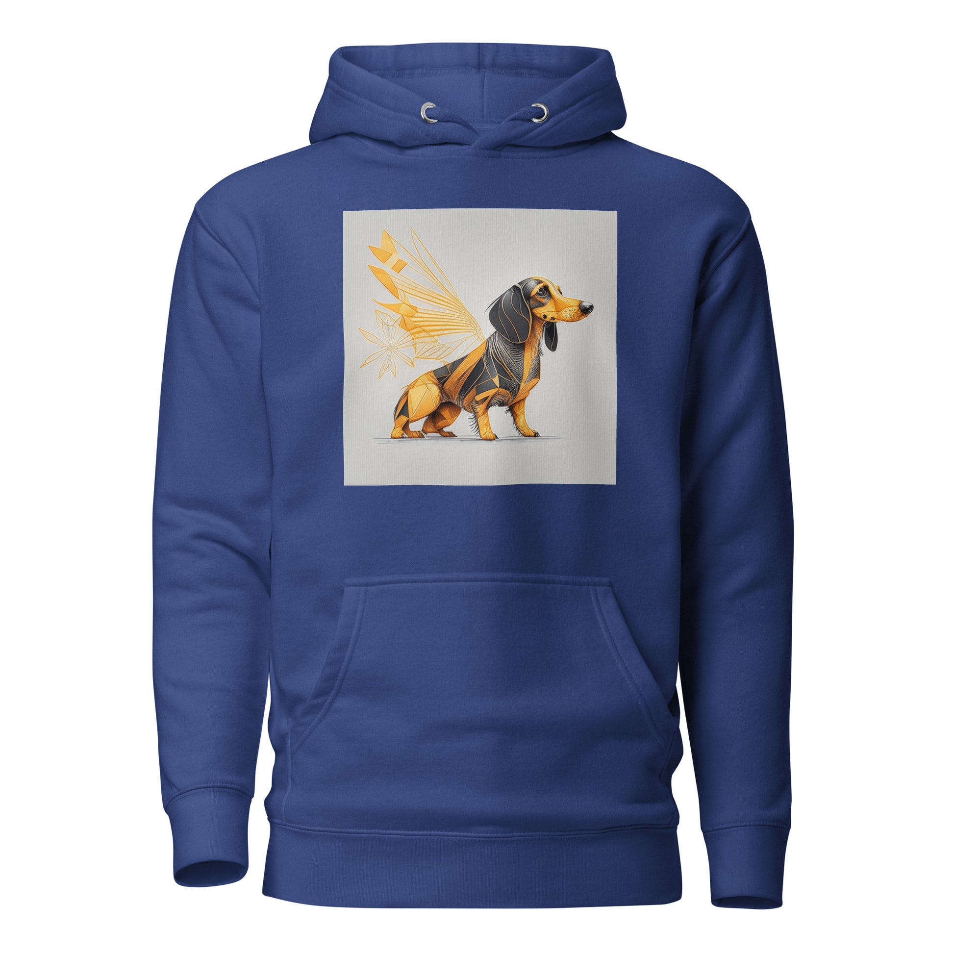 Dachshund with Wings Women's Dog Lover Hoodie Team Royal