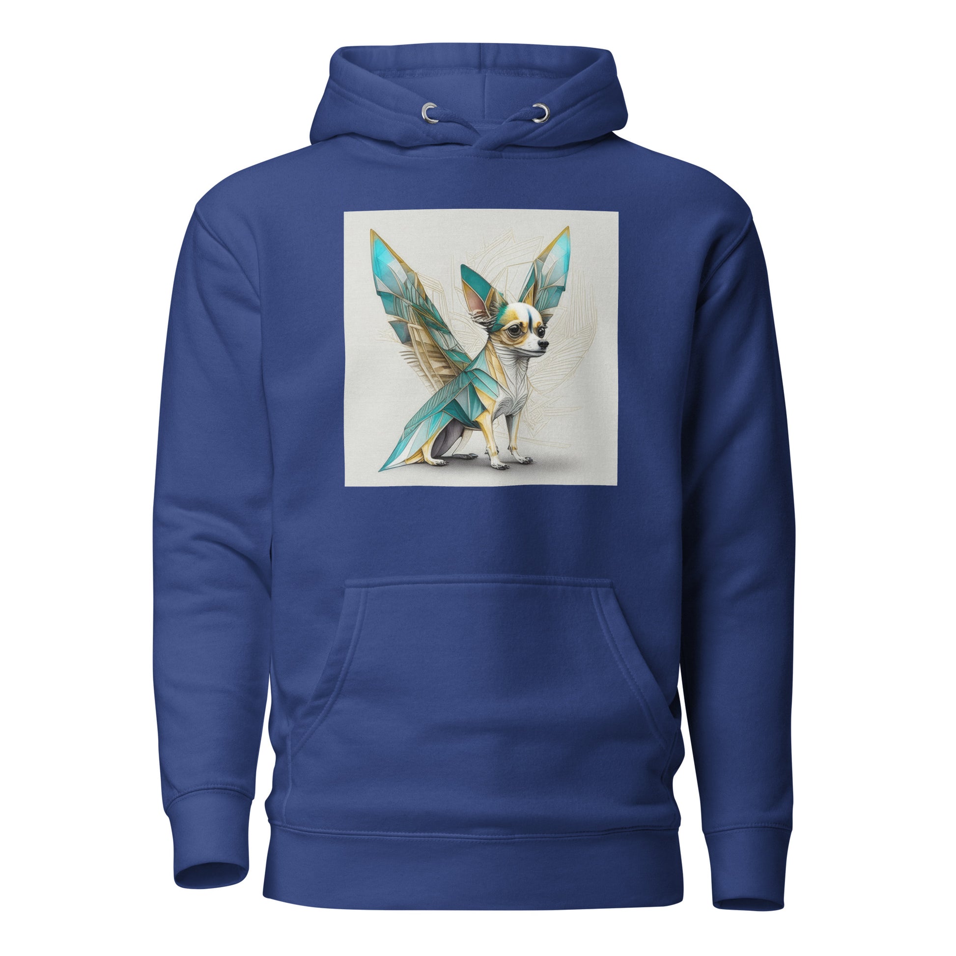 Chihuahua with Wings Women's Dog Lover Hoodie Team Royal