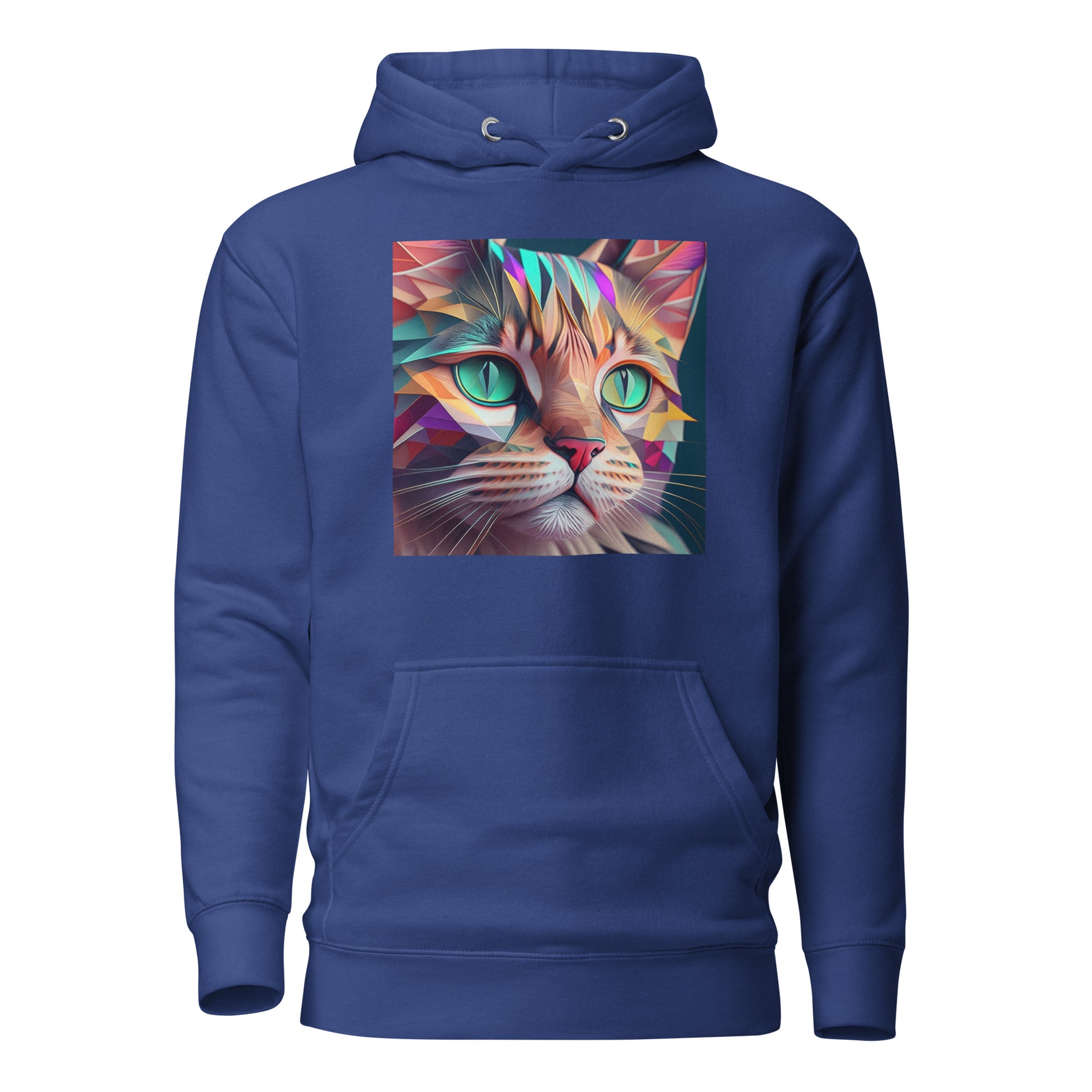 Geometric Cat Women's Cat Lover Hoodie Team Royal