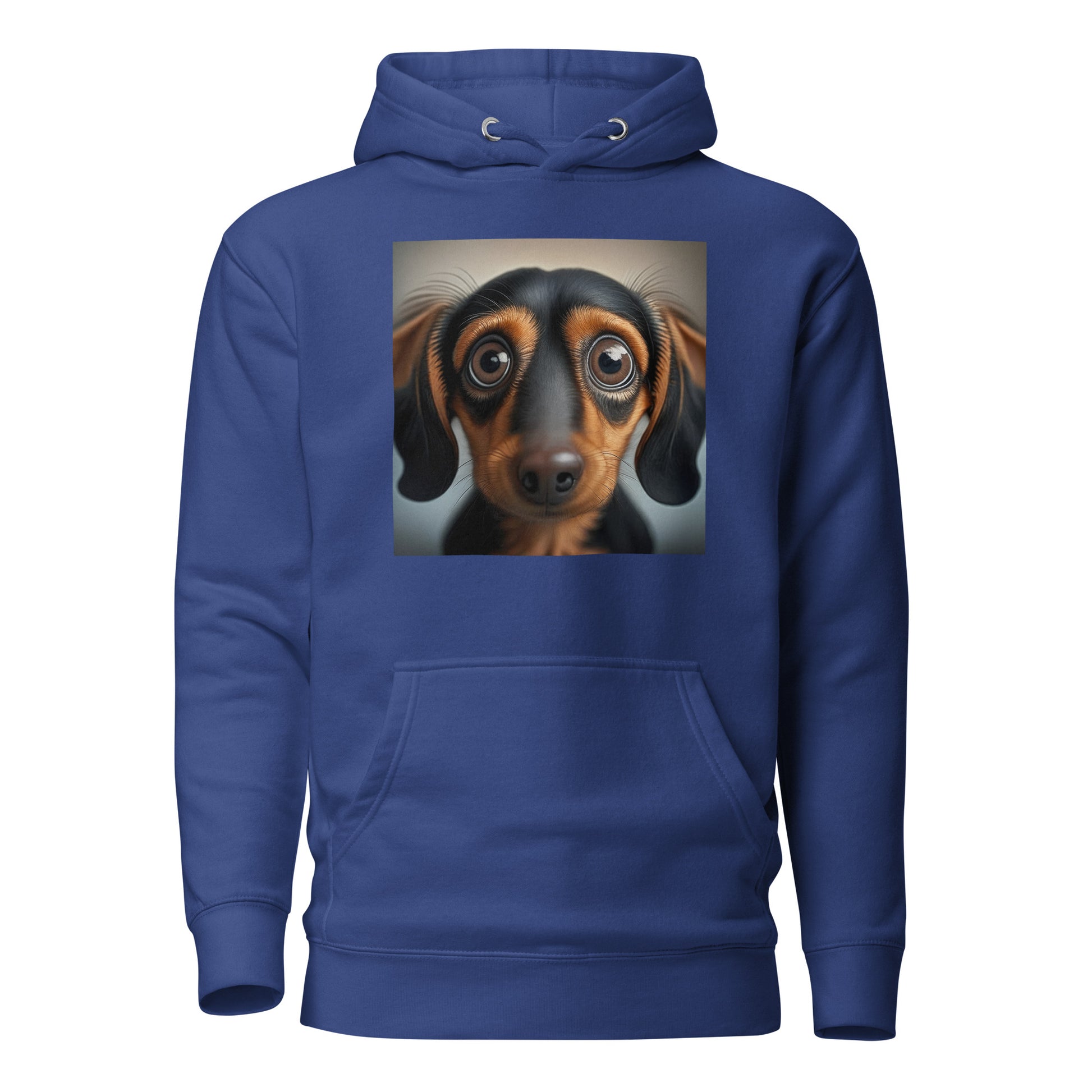 Dachshund with Puppy Dog Eyes Women's Weiner Dog Hoodie Team Royal