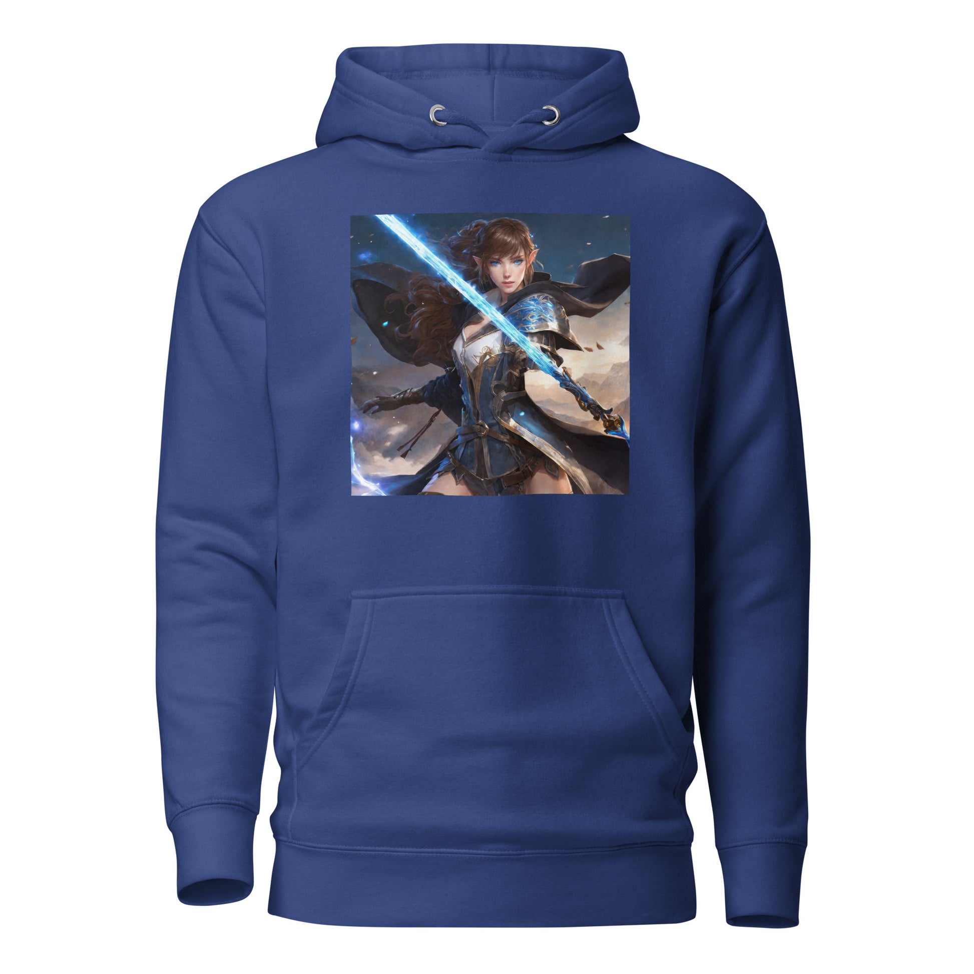 Elven Defender Women's Fantasy Anime Hoodie Team Royal