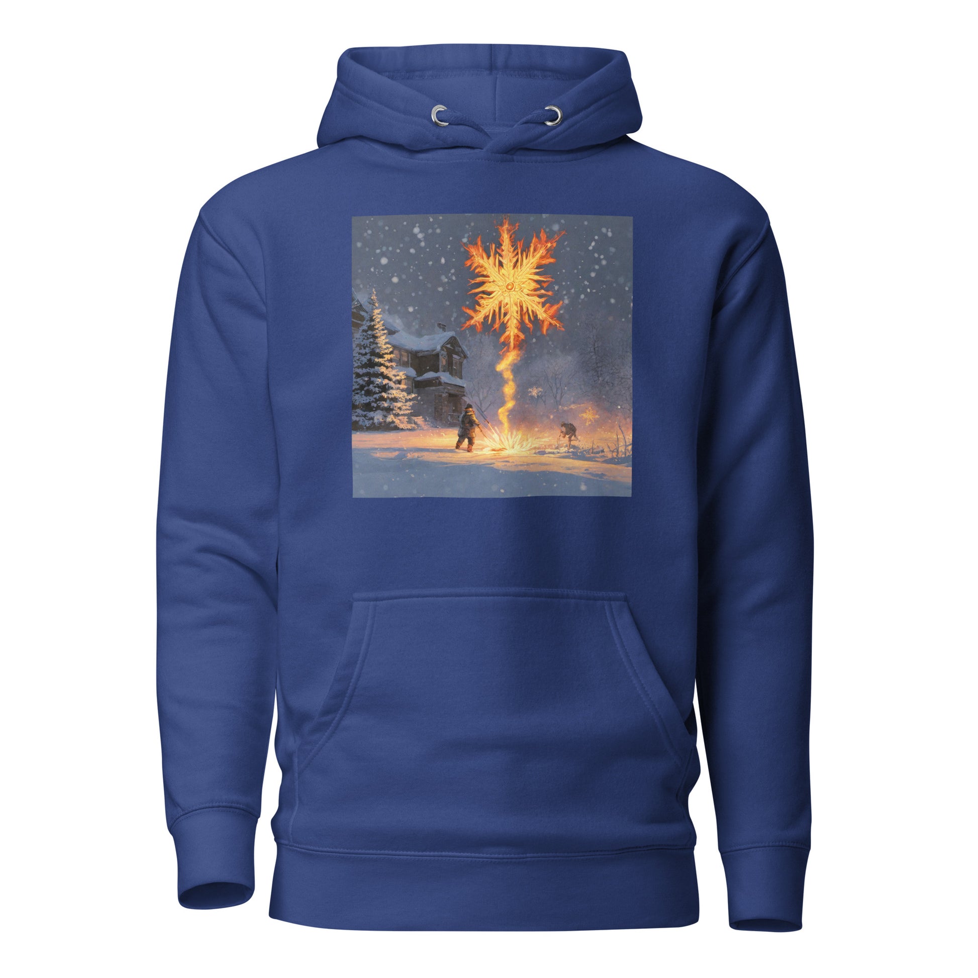 Fire from Ice Snowflake Women's Anime Hoodie Team Royal