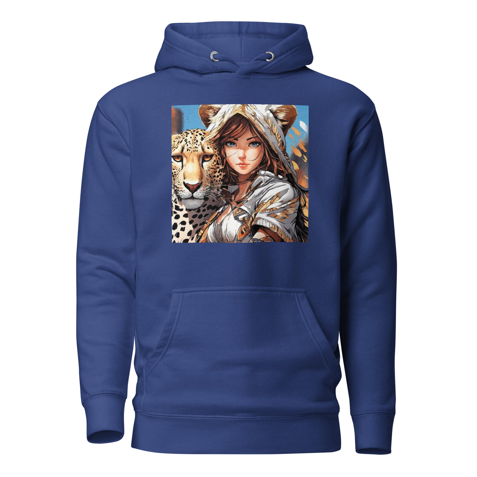 Leopard Queen Women's Anime Hoodie Team Royal