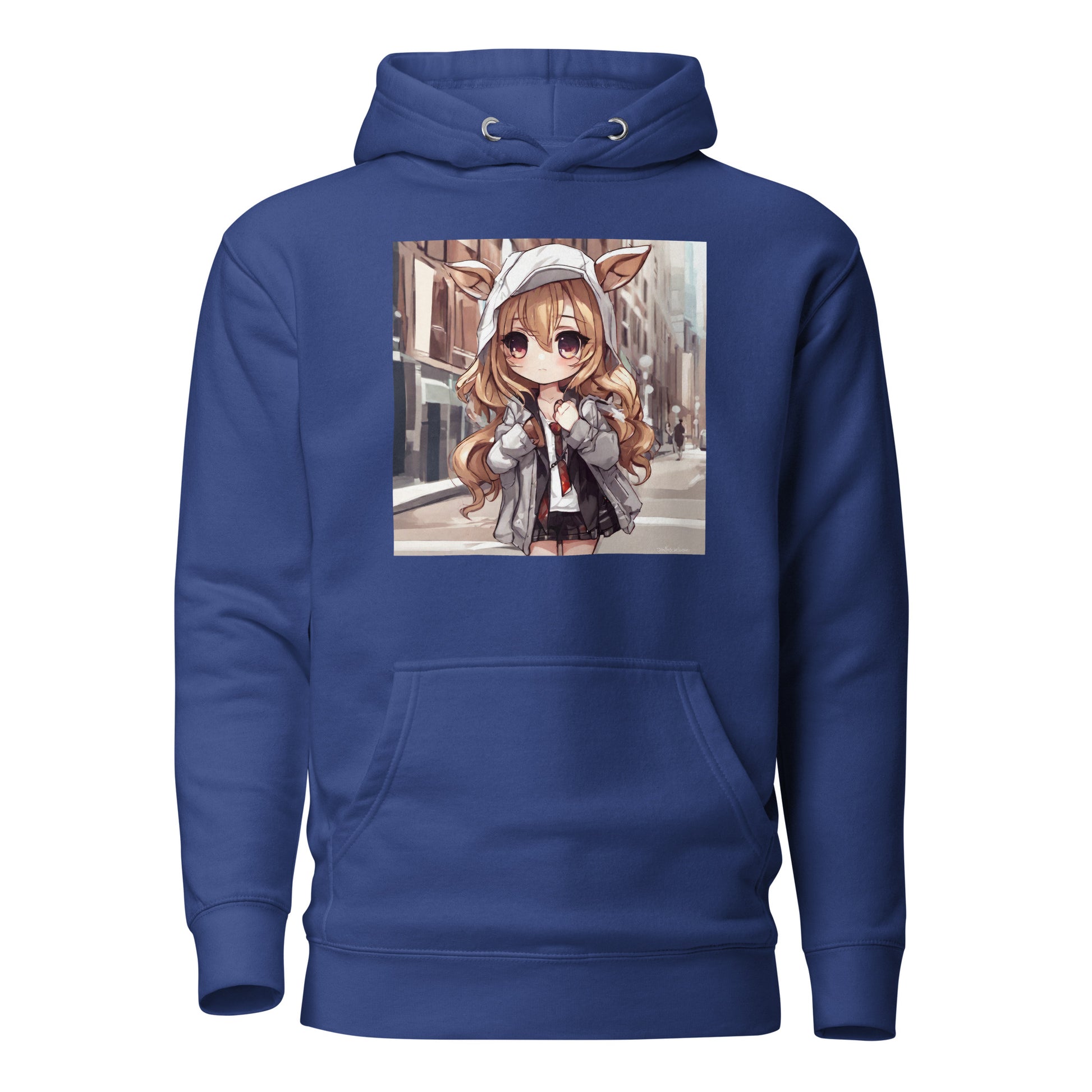 Deer Girl Women's Anime Hoodie Team Royal