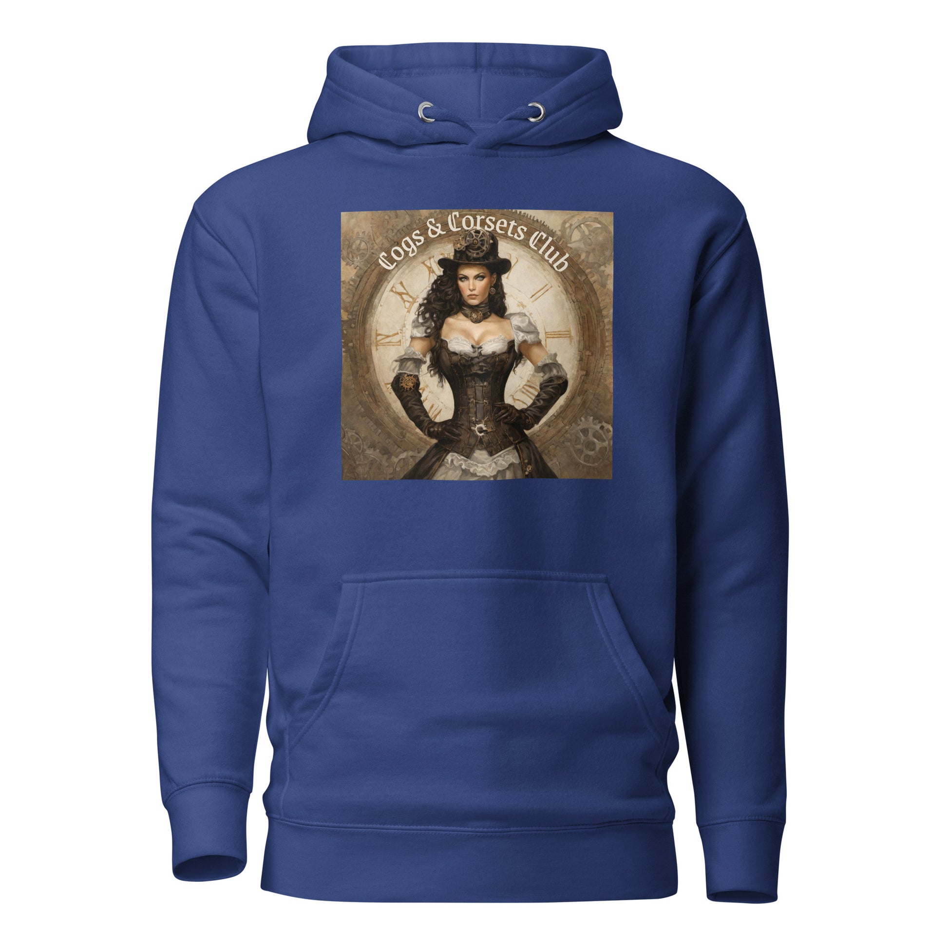 Cogs & Corsets Club Women's Steampunk Hoodie Team Royal