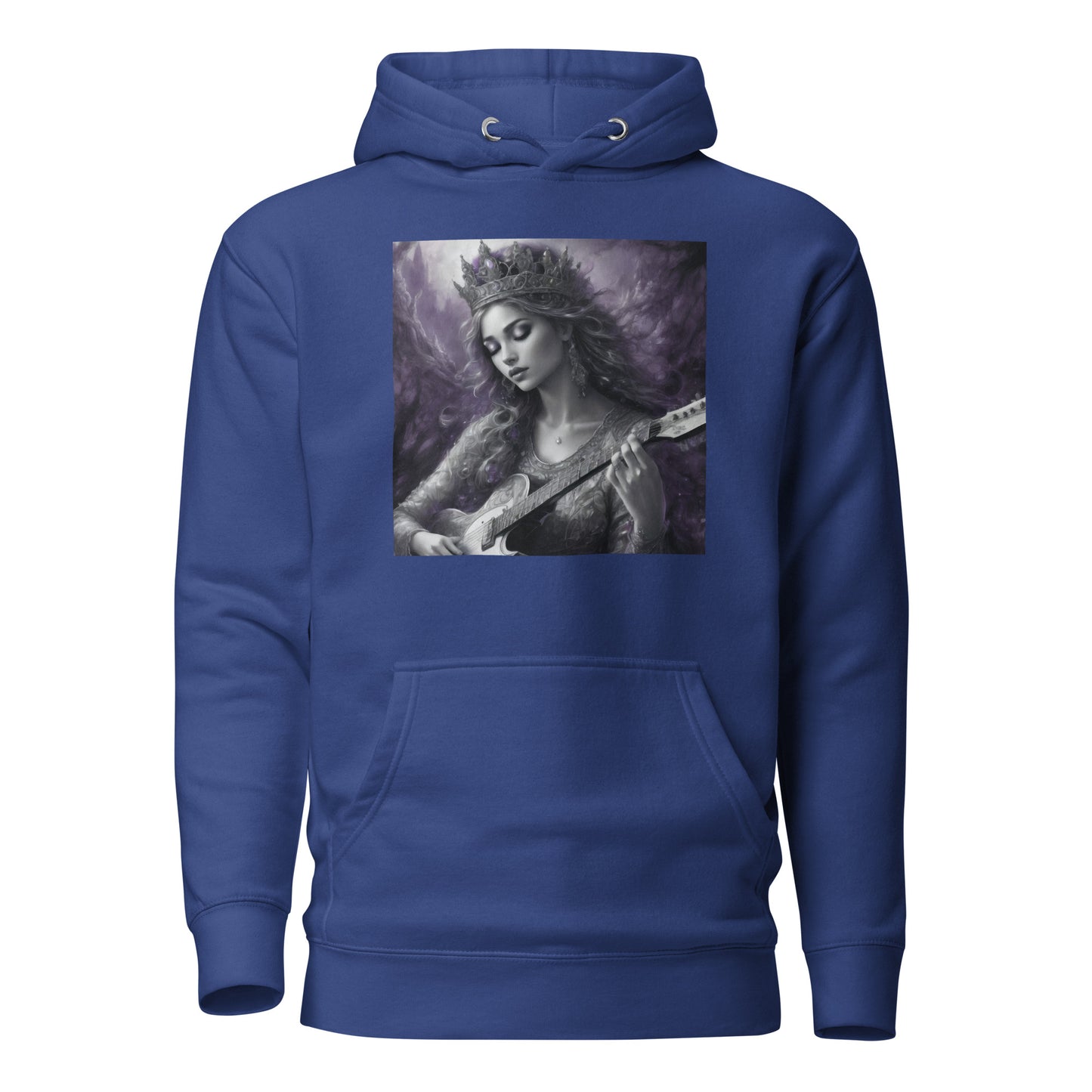 Princess Woman Playing the Guitar Hoodie Team Royal