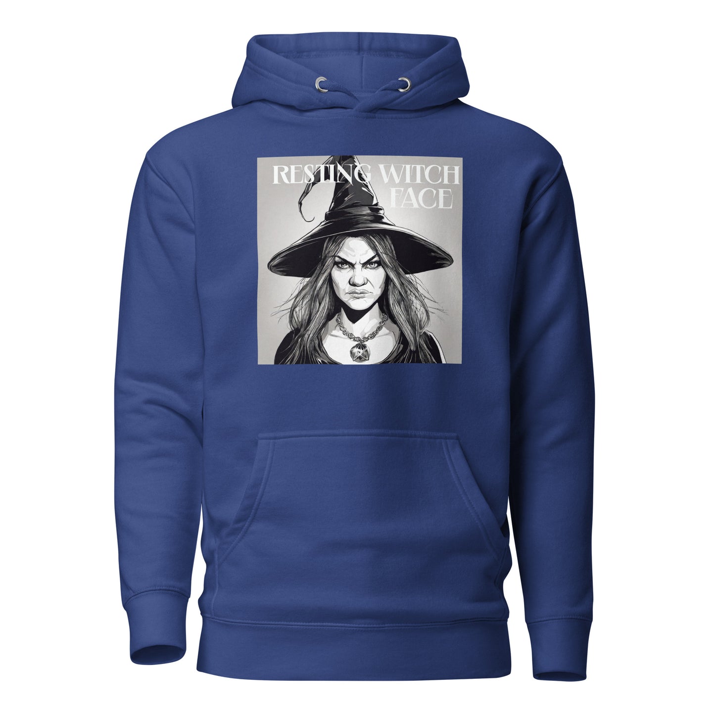 Resting Witch Face Women's Halloween Hoodie Team Royal