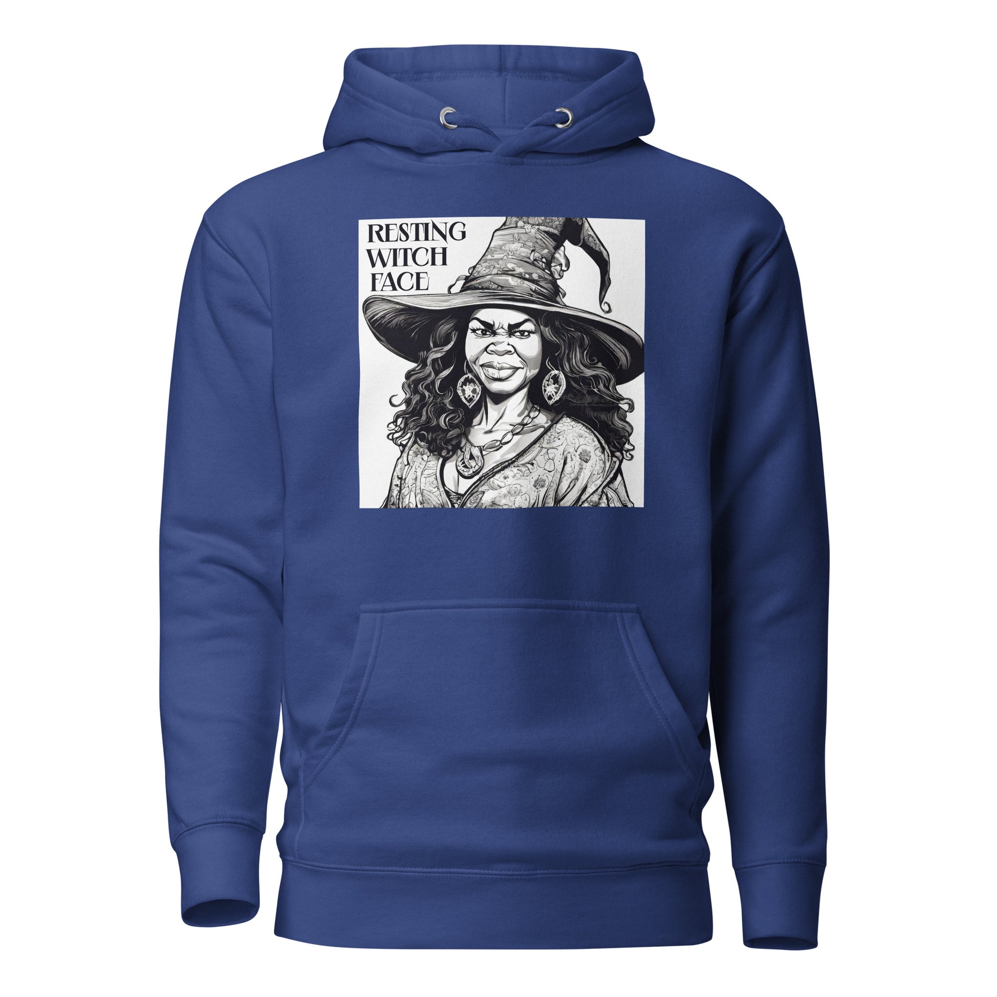 Resting Witch Face Women's Halloween Hoodie Team Royal