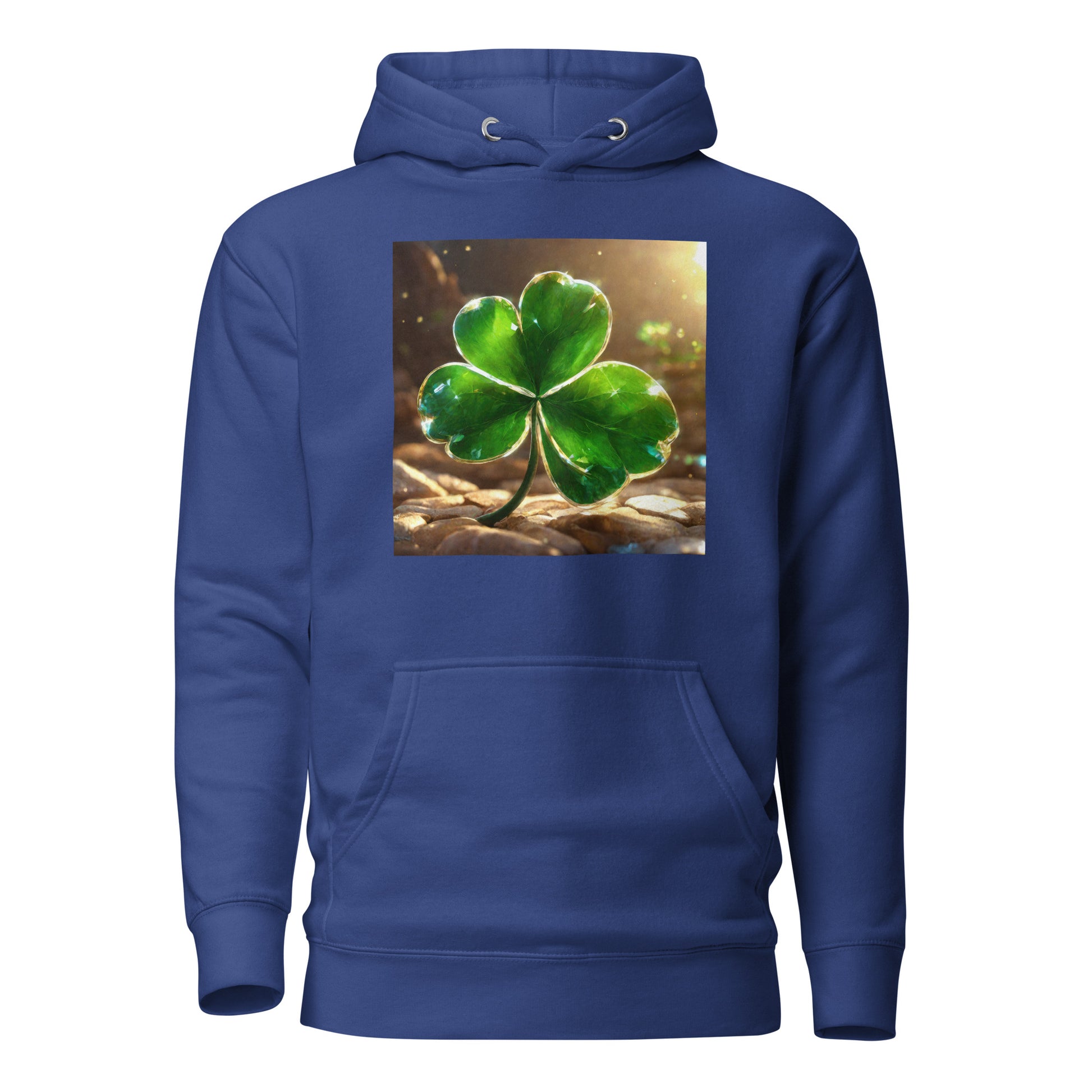 Lucky Four Leaf Clover Women's St Patrick's Day Hoodie Team Royal