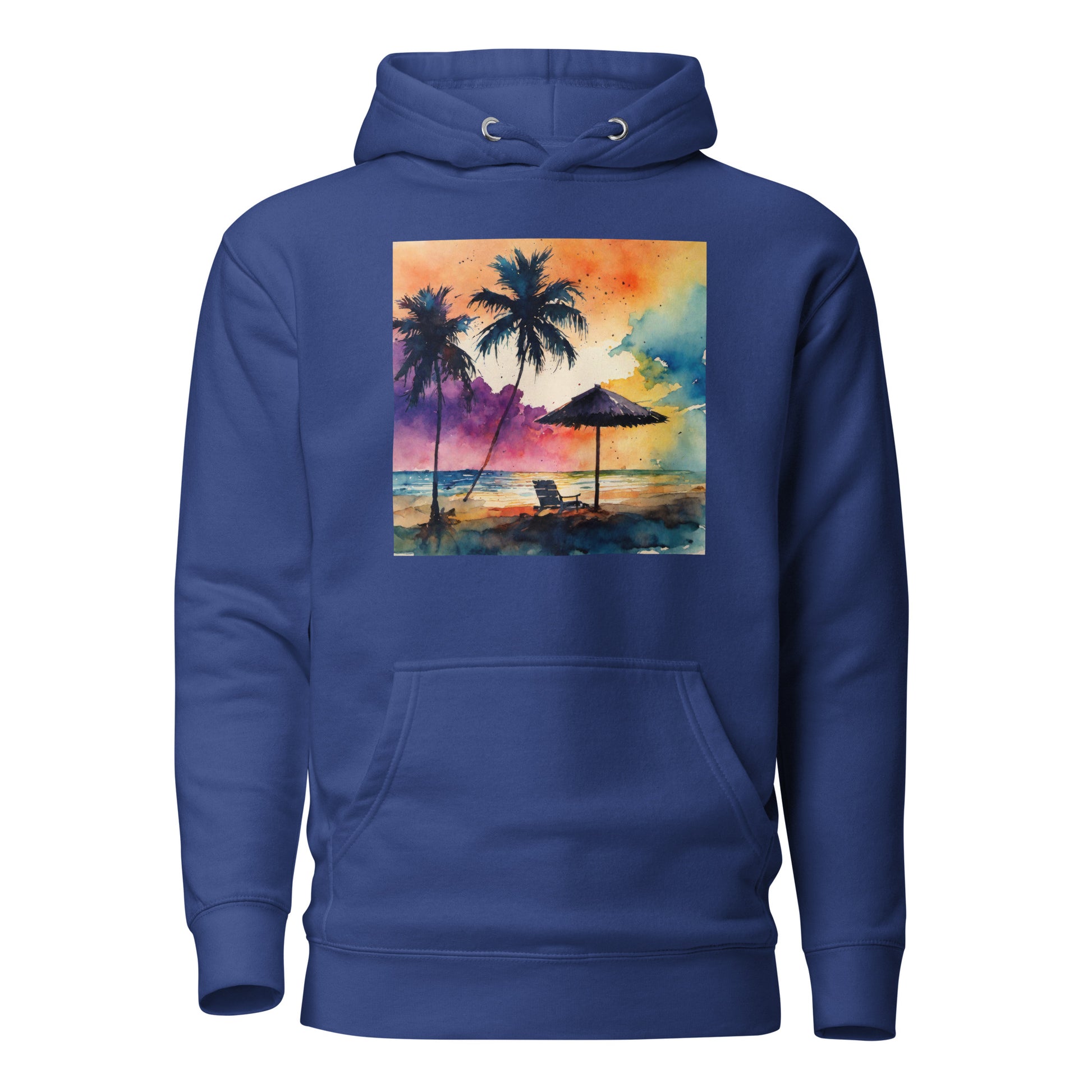 Beautiful Summer Paradise Women's Beach Hoodie Team Royal