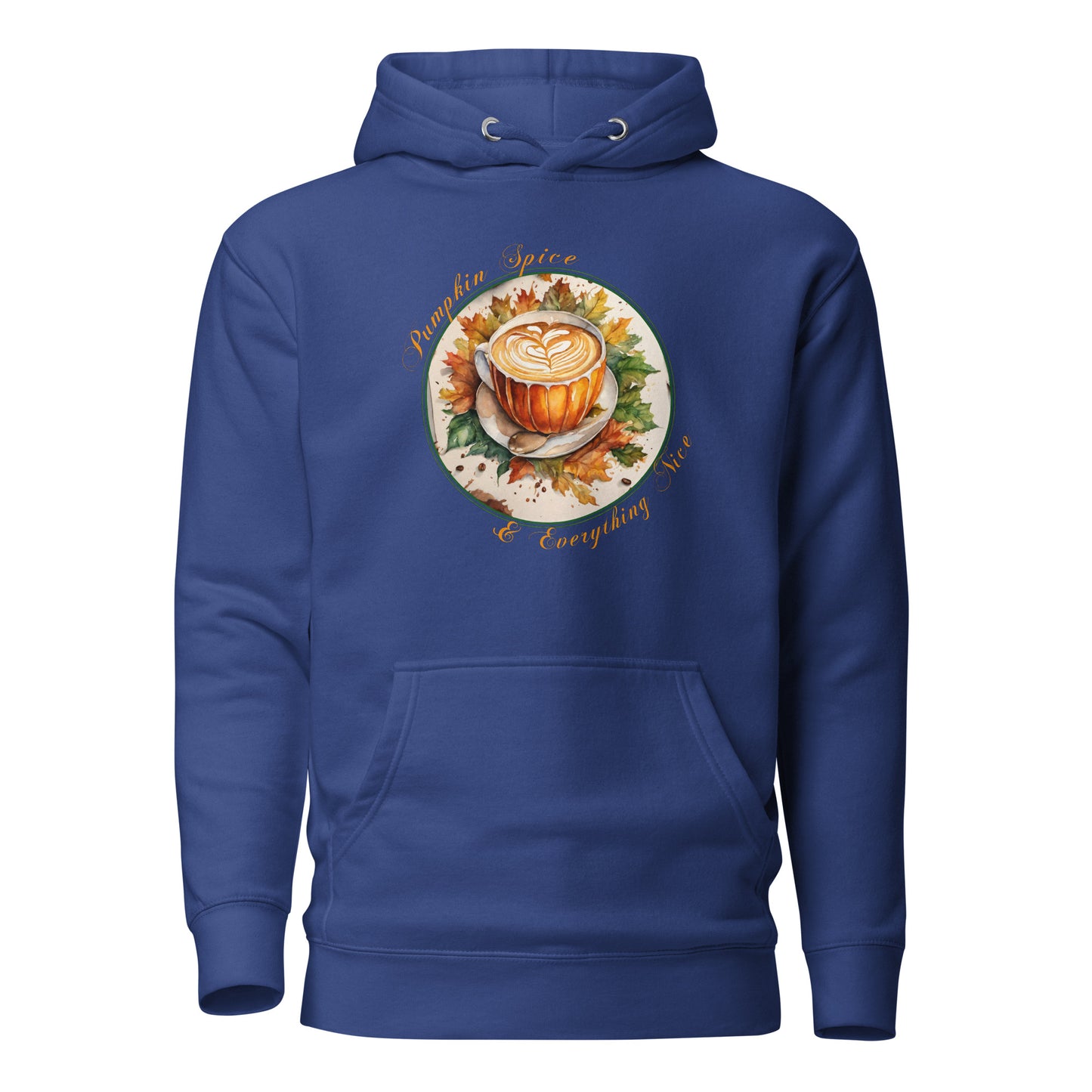 Pumpkin Spice & Everything Nice Women's Fall Hoodie Team Royal