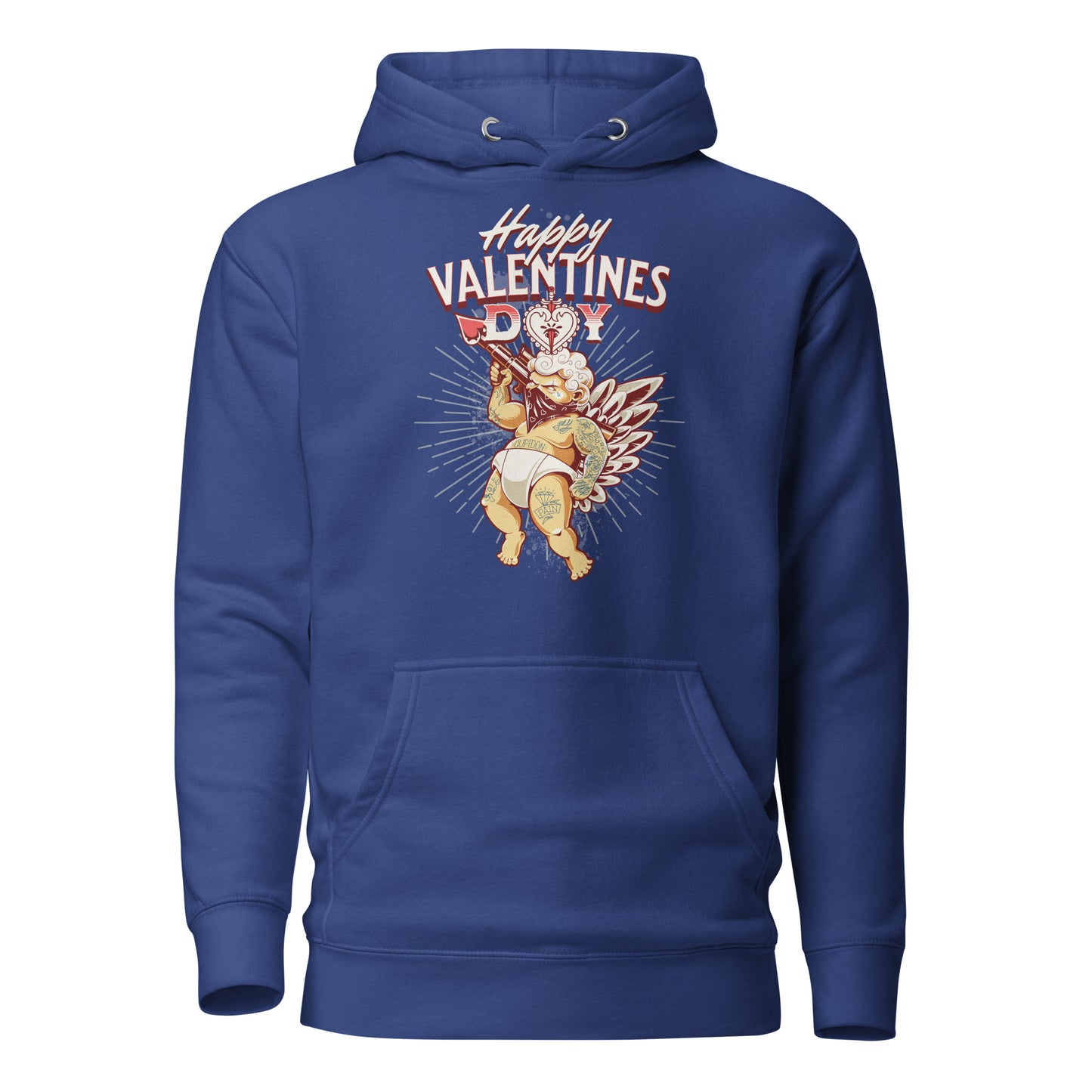 Inked Cupid Women's Valentine's Day Hoodie Team Royal