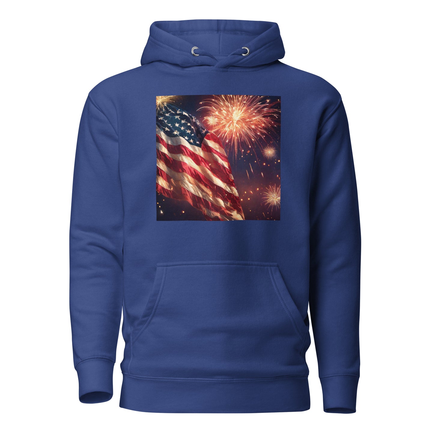 American Flag Women's 4th of July Hoodie Team Royal