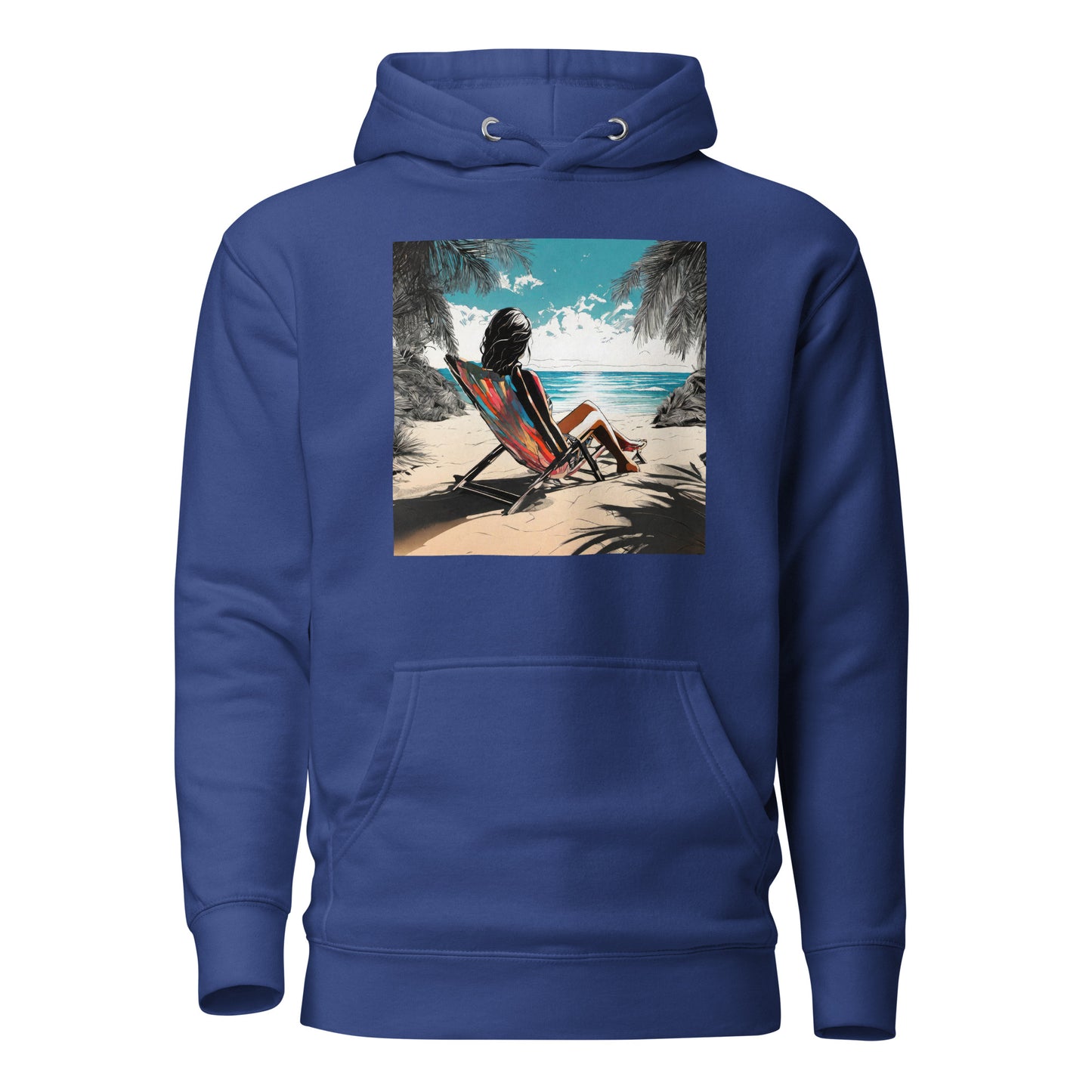 Relaxing on the Beach Women's Summer Hoodie Team Royal