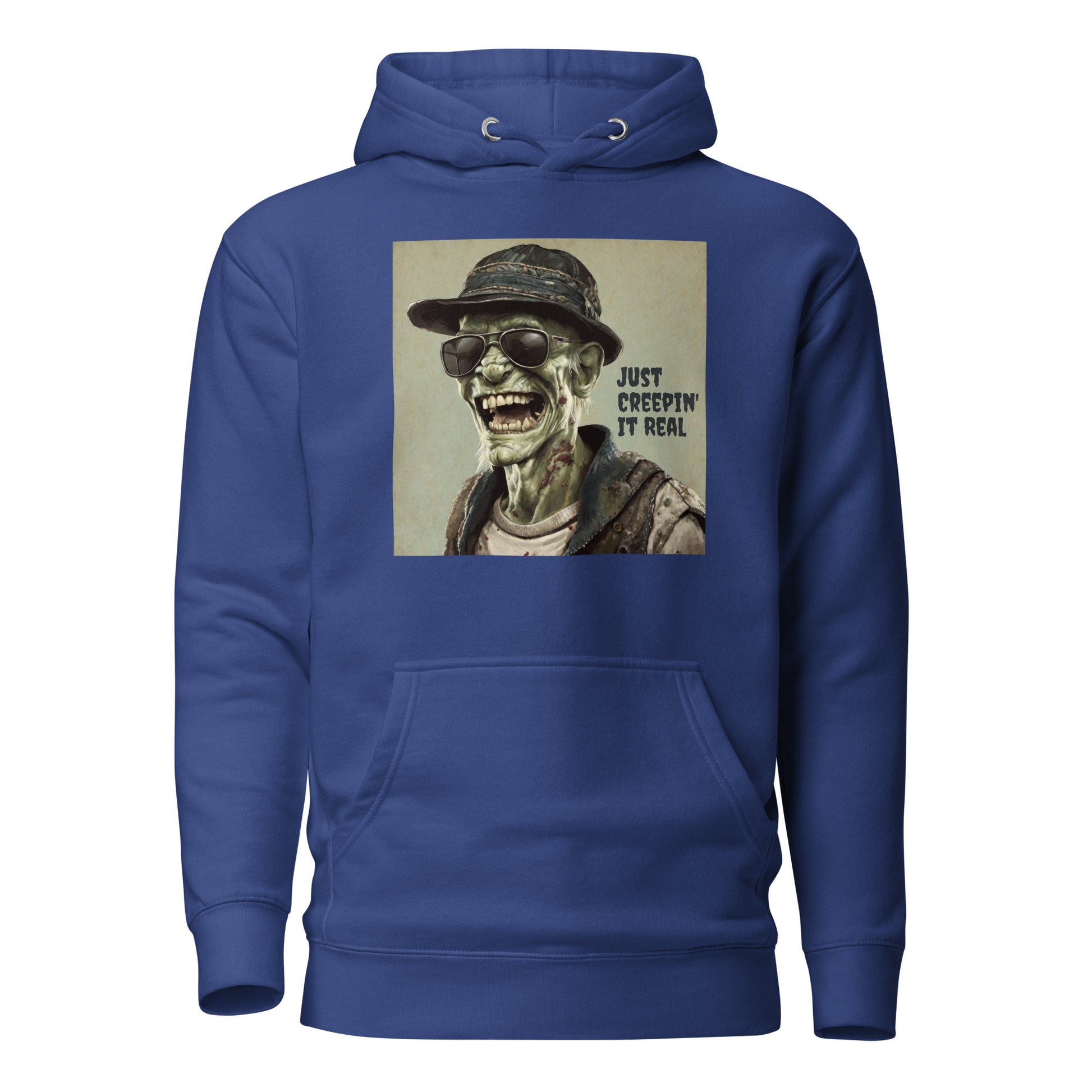 Just Creepin' It Real Women's Zombie Hoodie for Halloween Team Royal