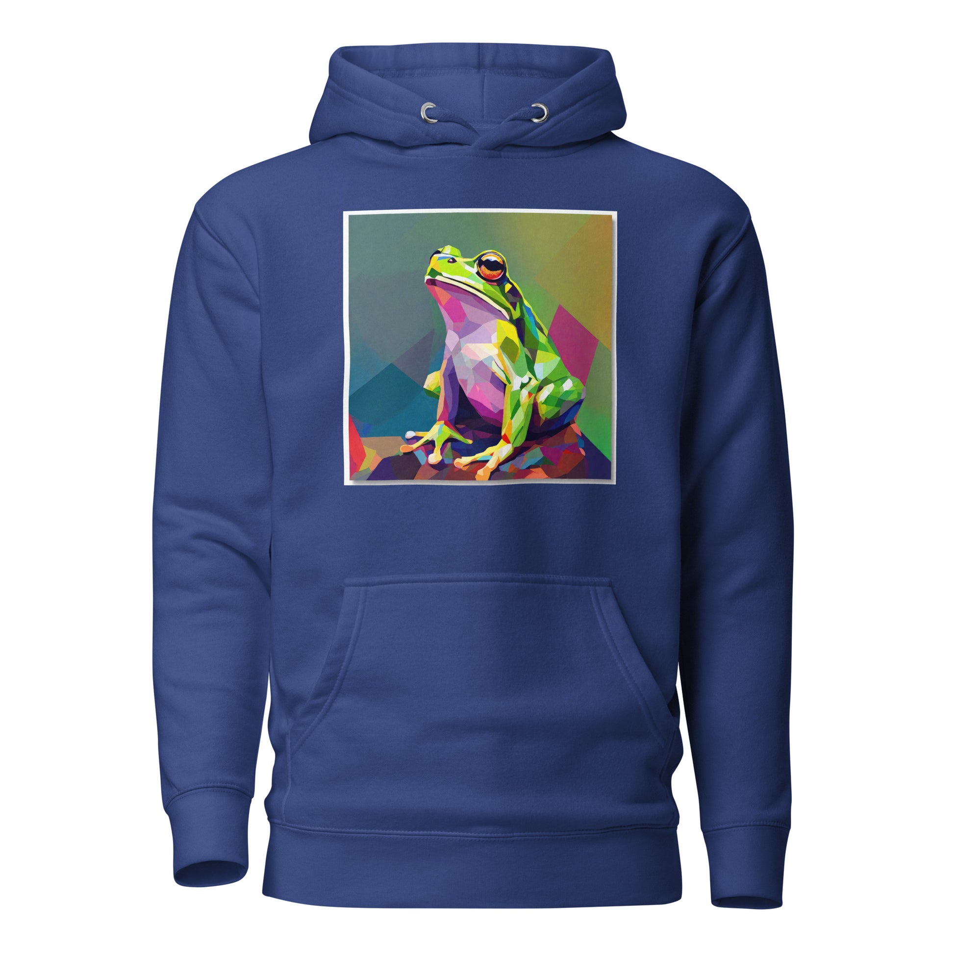 Geometric Frog Women's Animal Lover Hoodie Team Royal