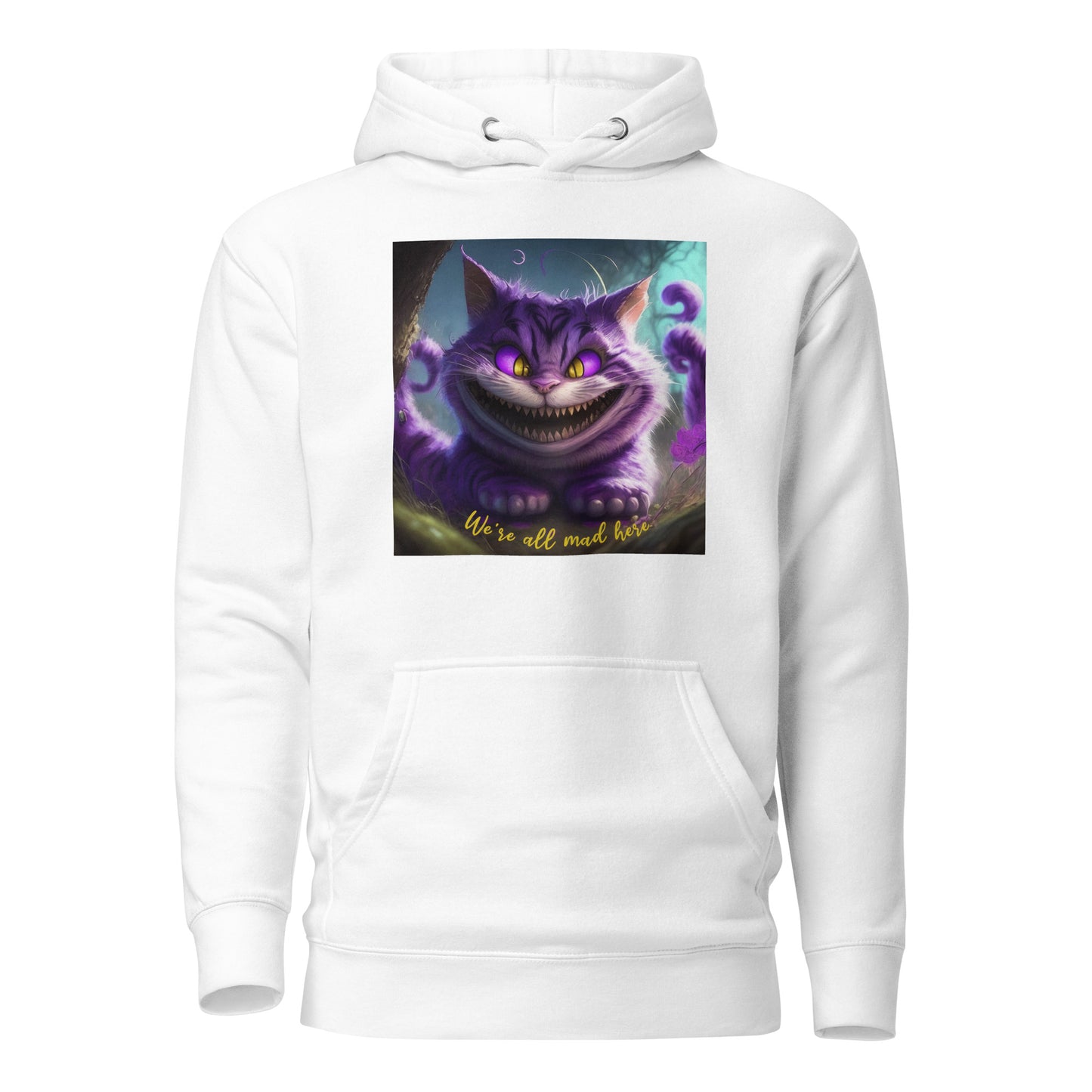 We're All Mad Here Cheshire Cat Women's Hoodie White