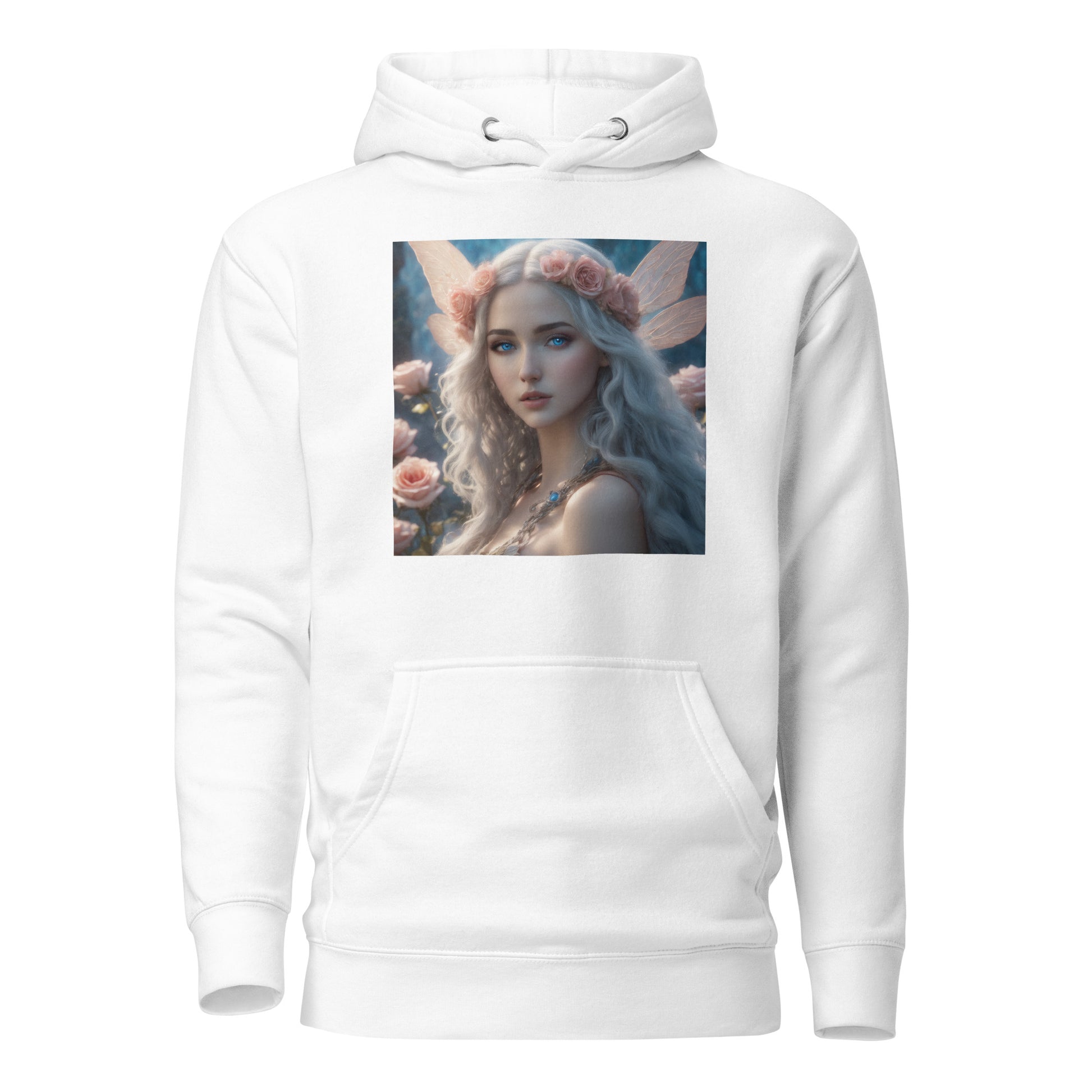 Rose Fairy Women's Fantasy Hoodie White