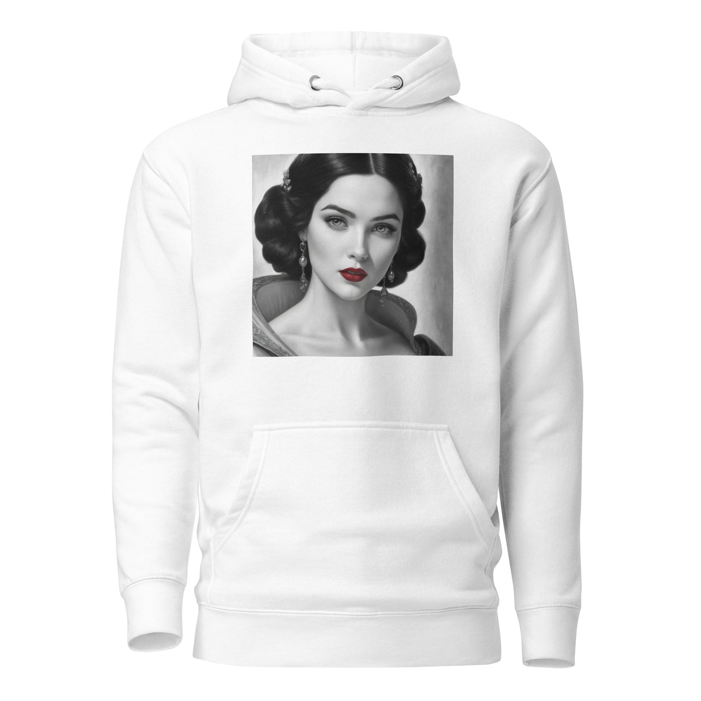 Snow White Portrait Women's Fairy Tale Hoodie White