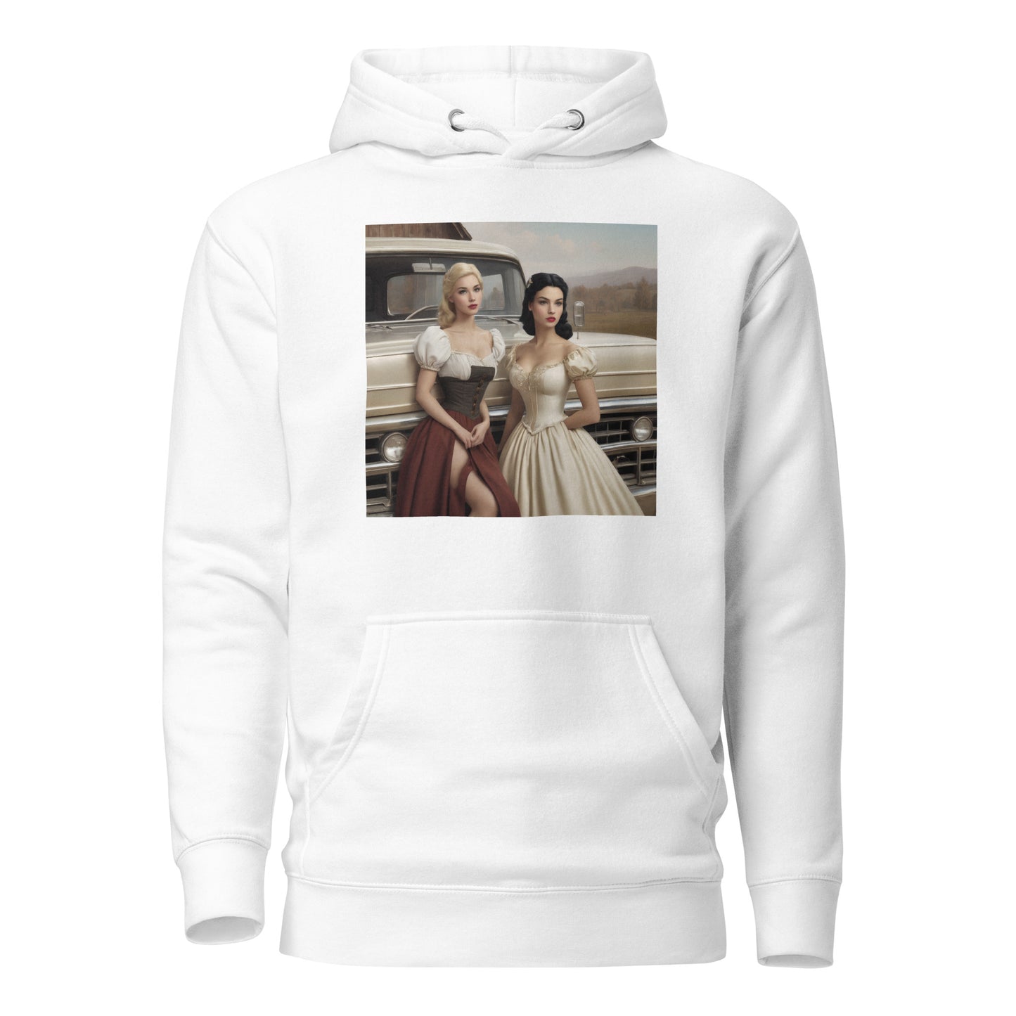 Cinderella and Snow White Hanging Out Women's Hoodie White