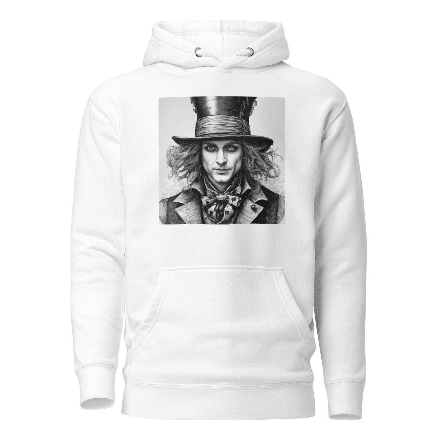 Serenely Eccentric Mad Hatter Hoodie White