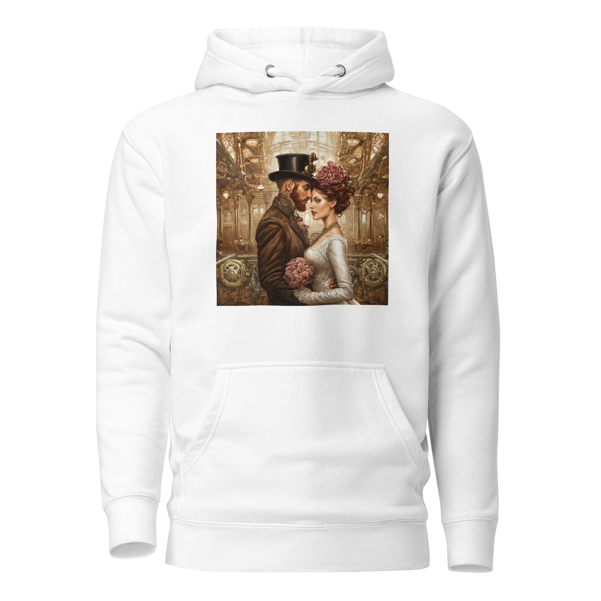 Gears & Lace Steampunk Wedding Women's Hoodie White