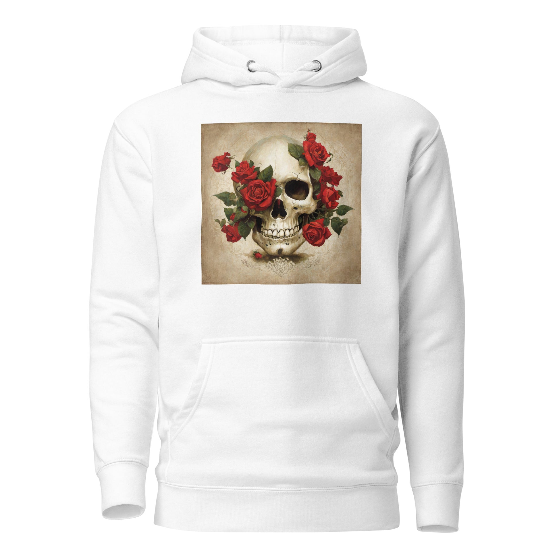 Skull & Roses Women's Hoodie White