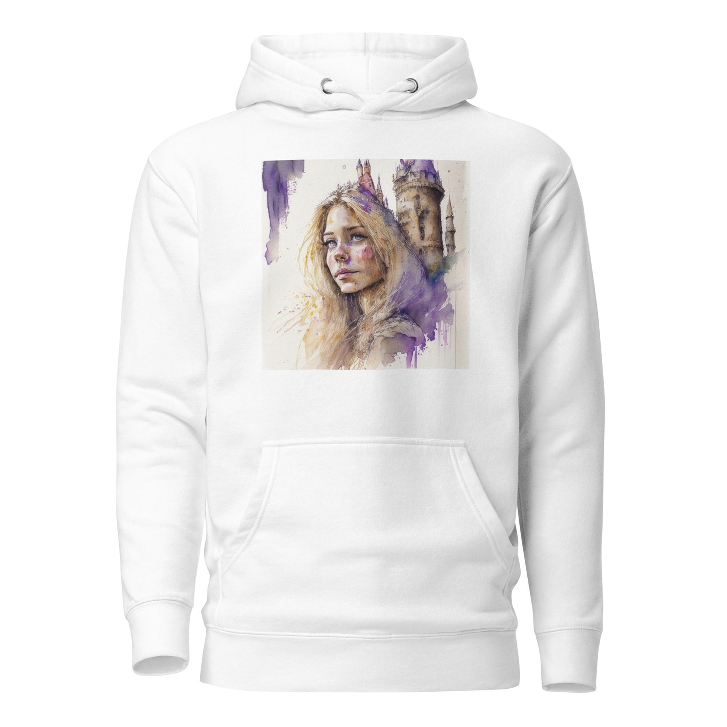 Rapunzel & The Tower Women's Fairy Tale Graphic Hoodie White