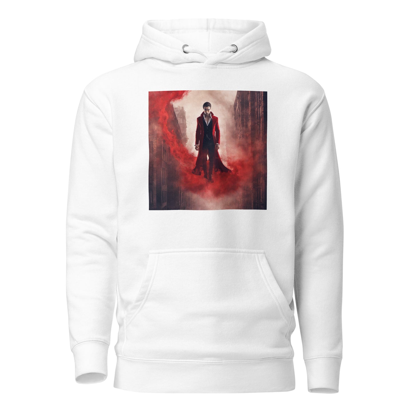 Vampire in Red Haze Women's Graphic Hoodie White