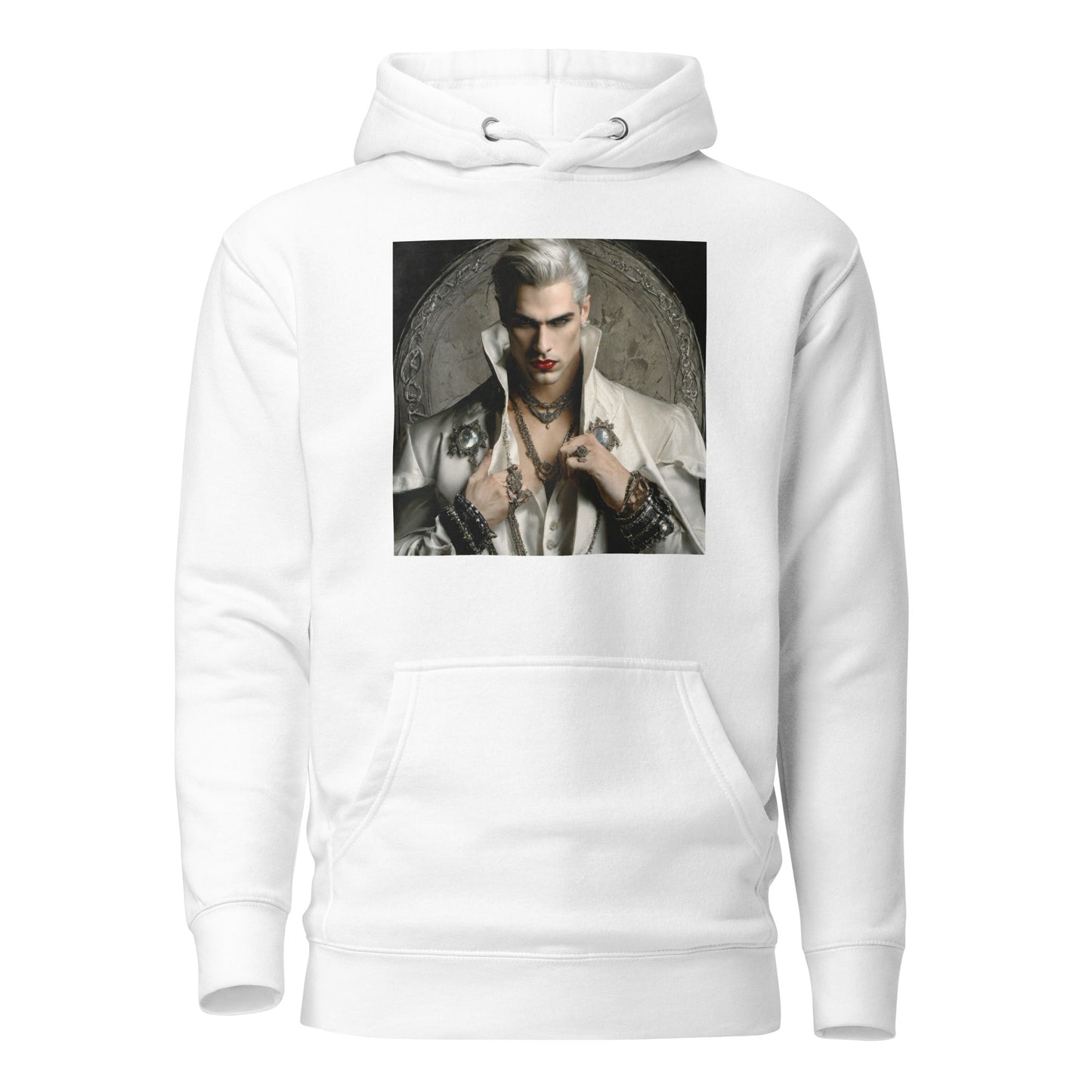 Vampire with Style Women's Graphic Hoodie White