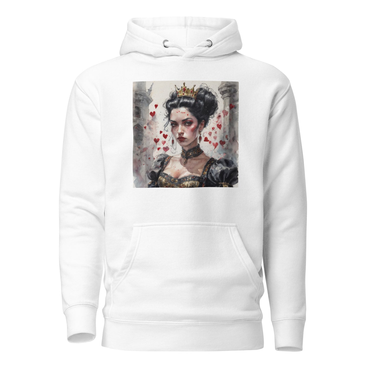 Queen of Hearts Women's Hoodie White