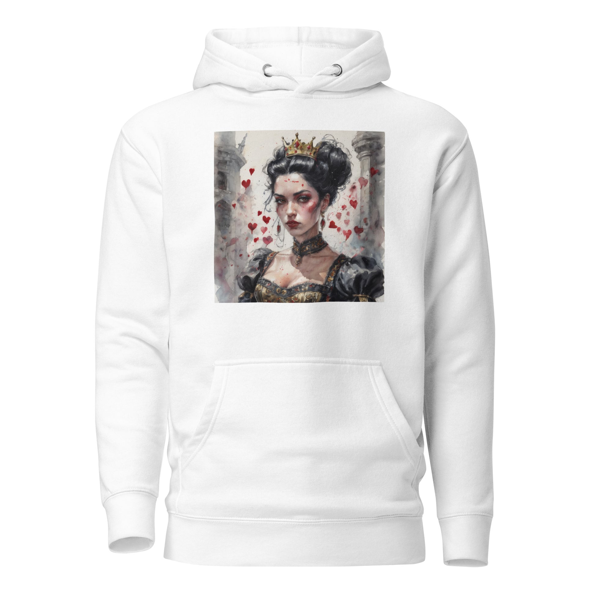 Queen of Hearts Women's Hoodie White