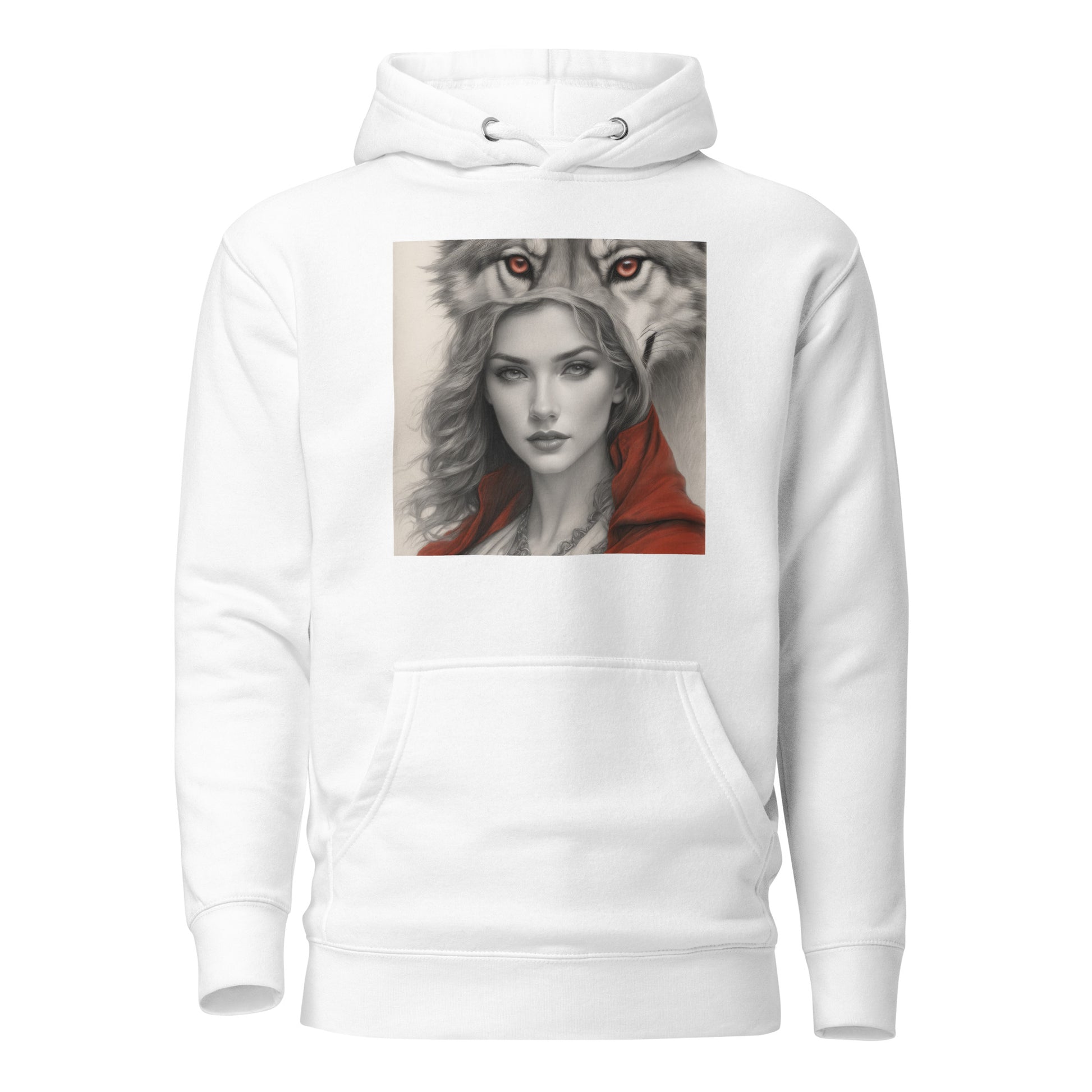 Mystique of the Wolf Women's Hoodie White