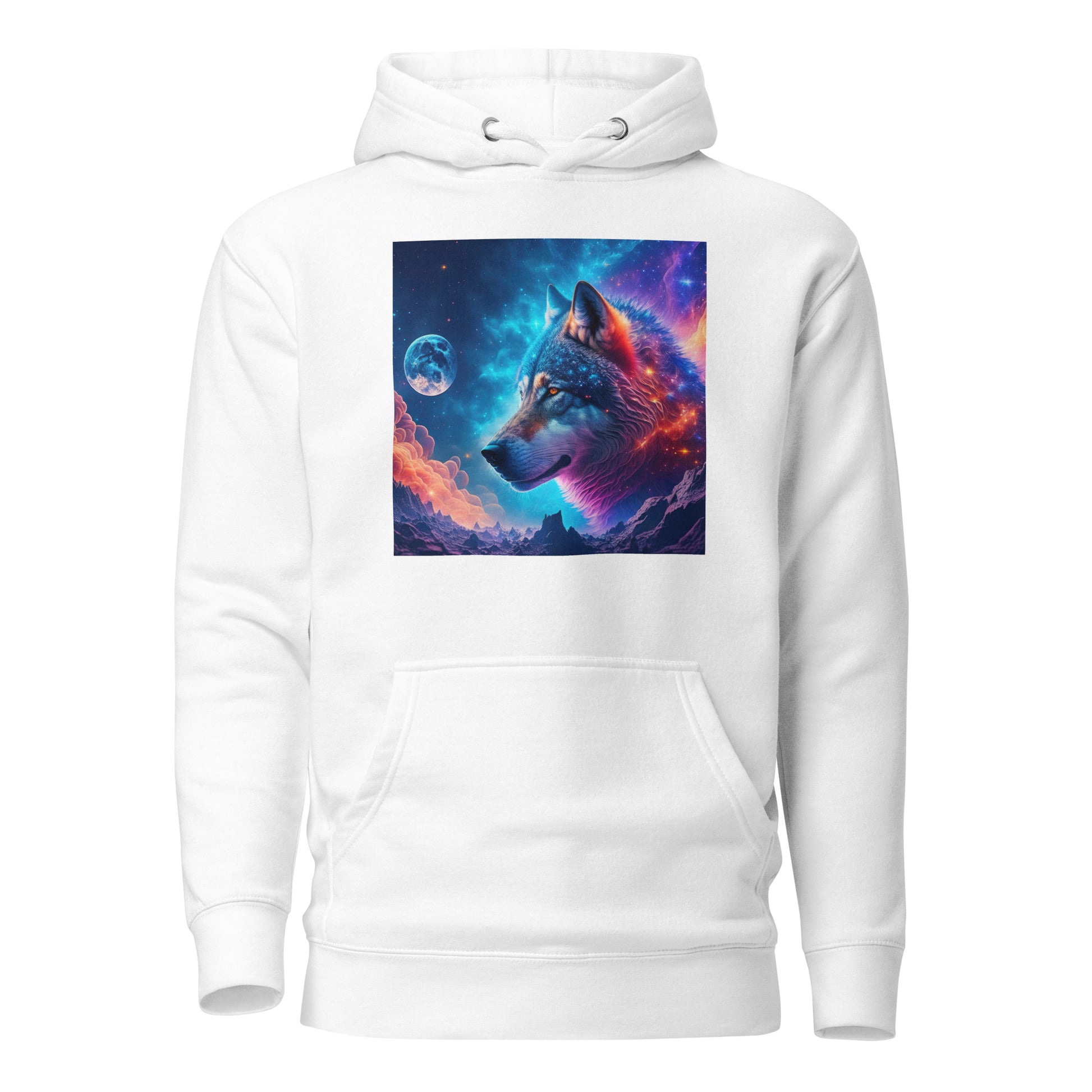 Majestic Wolf Women's Animal Lover Hoodie White