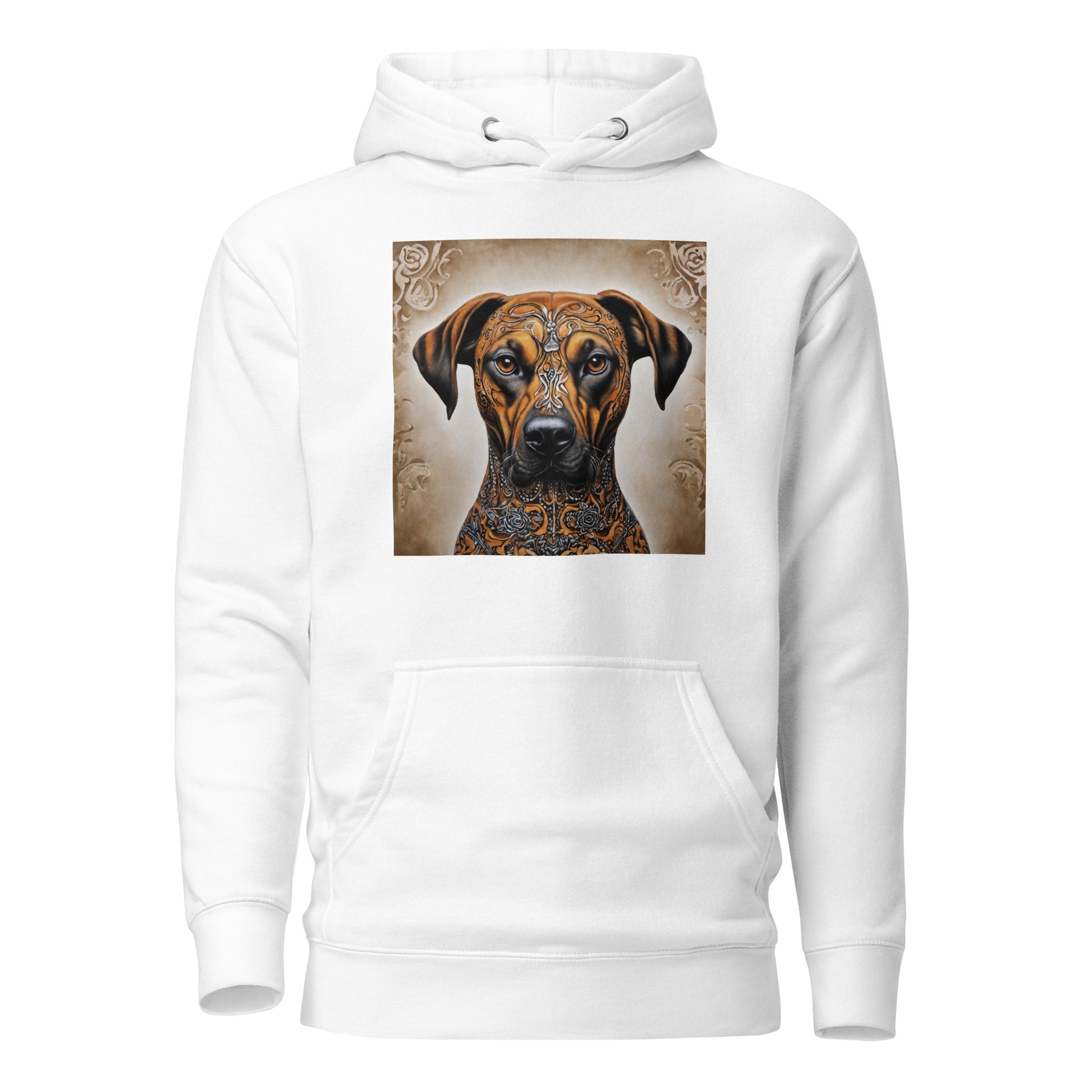 Deocorative Dog Women's Animal Hoodie White