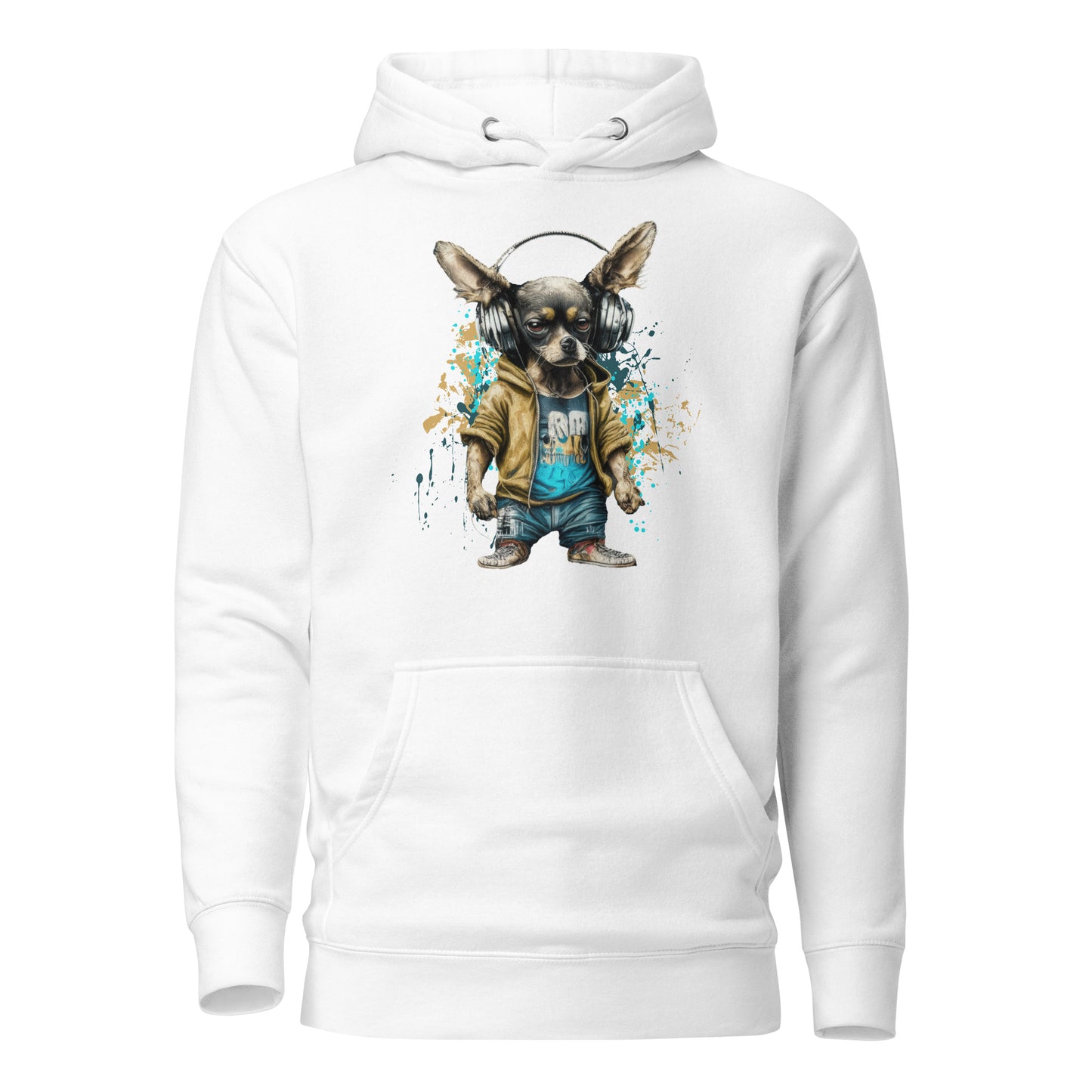 Cool Beats Chihuahua Women's Animal Hoodie White