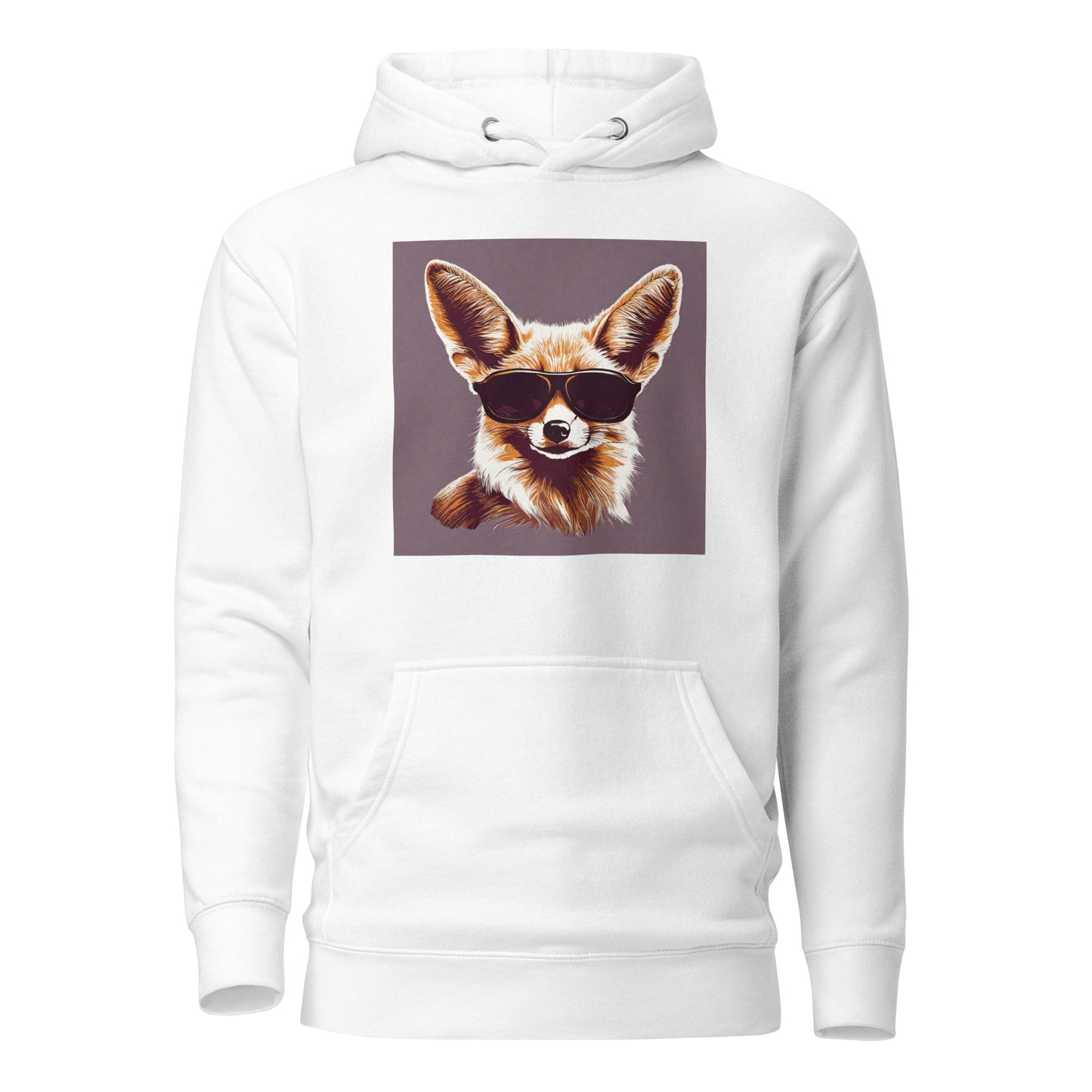 Fennec Fox in Shades Women's Animal Lover Hoodie White