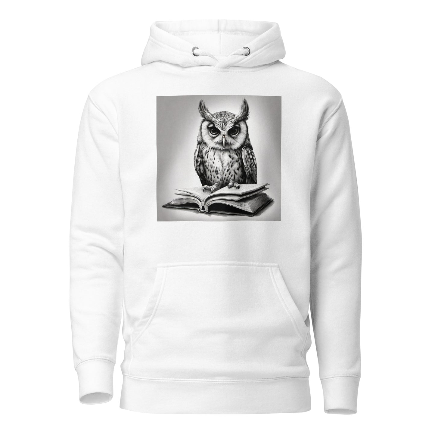 Booksmart Owl Women's Book Lover Hoodie White