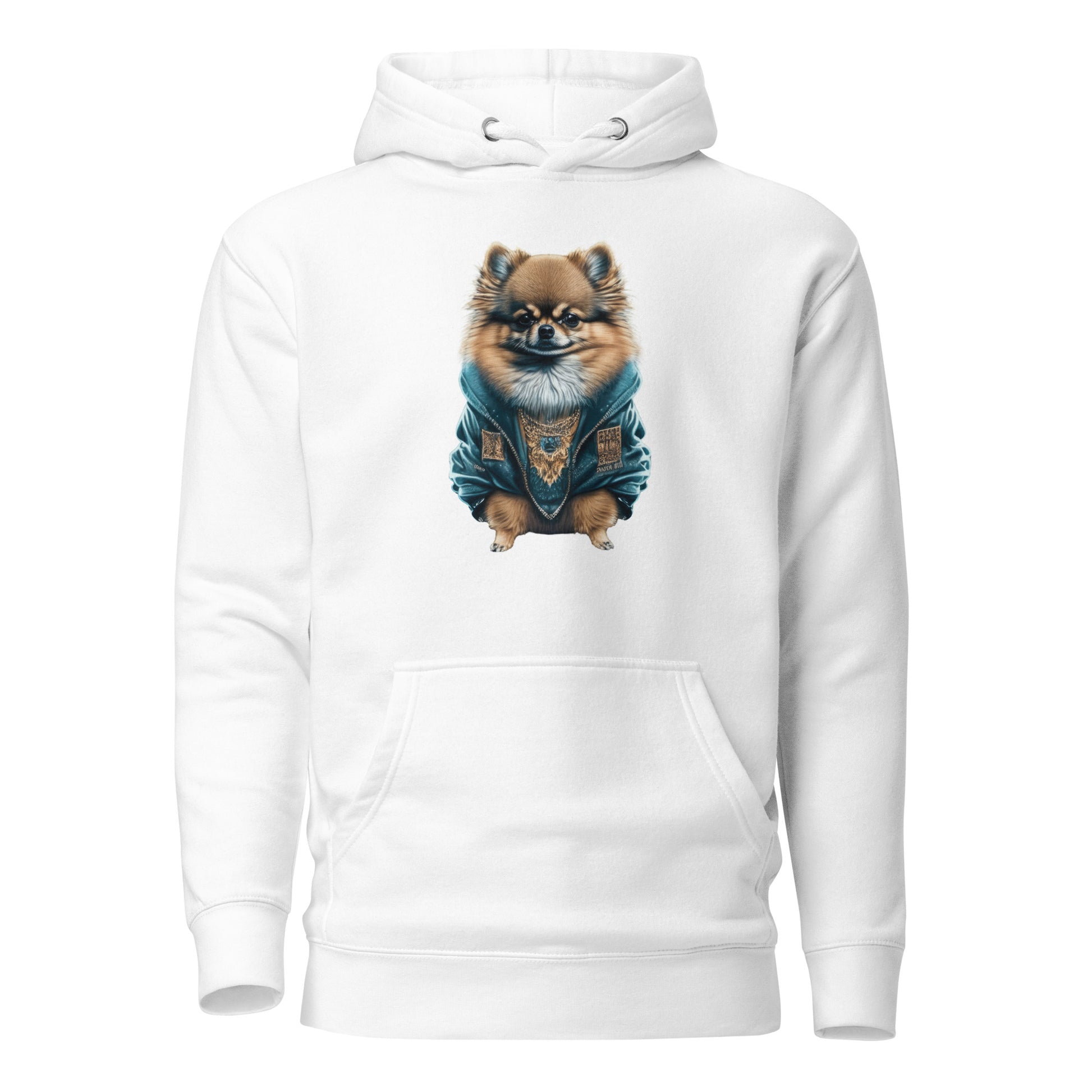 Fancy Pomeranian Women's Dog Lover Hoodie White