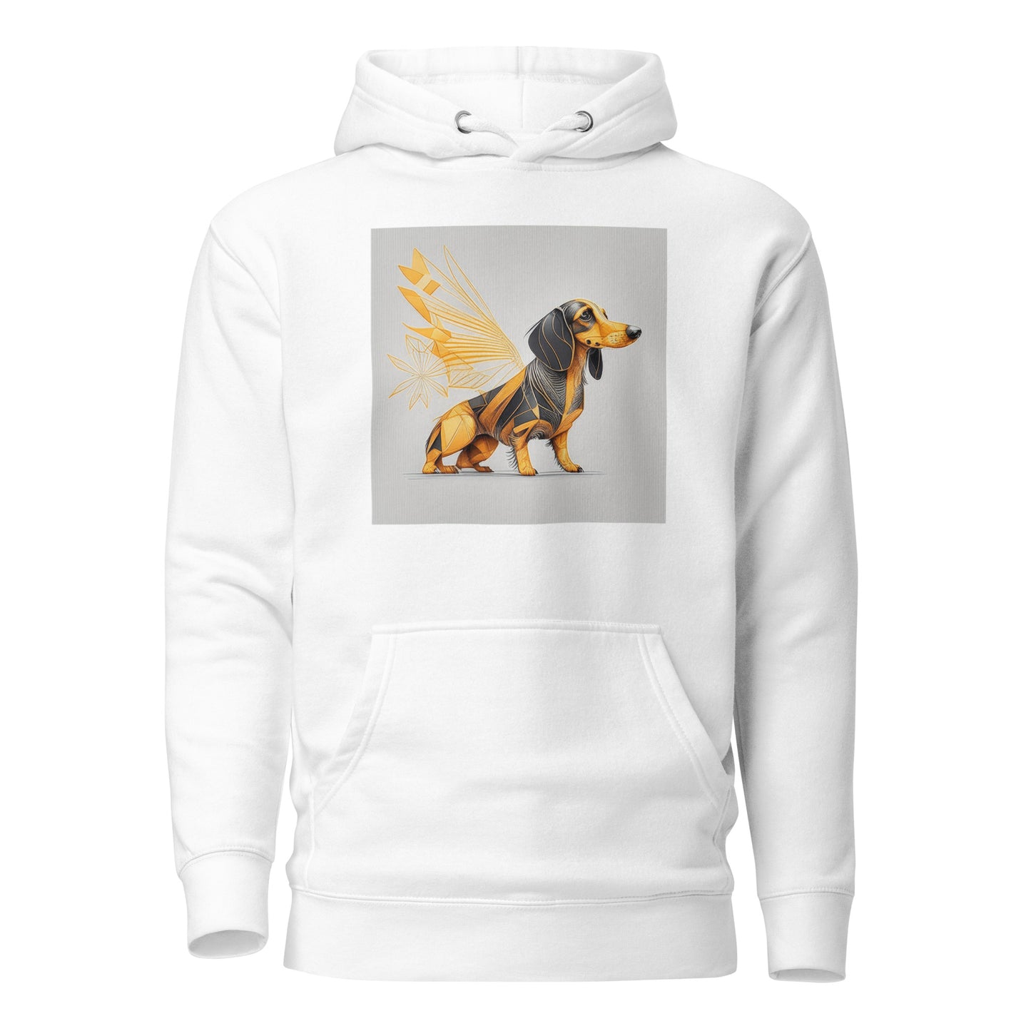 Dachshund with Wings Women's Dog Lover Hoodie White