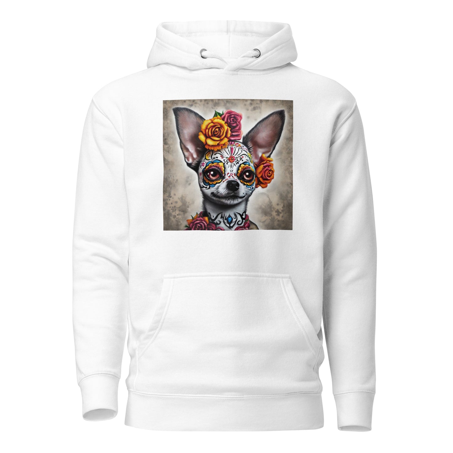 Day of the Dead Chihuahua Women's Dog Lover Hoodie White