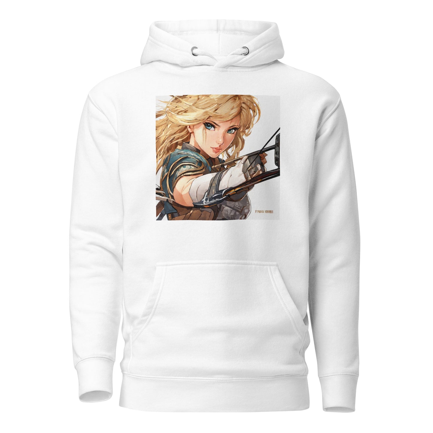 Fierce Shieldmaiden Women's Anime Hoodie White