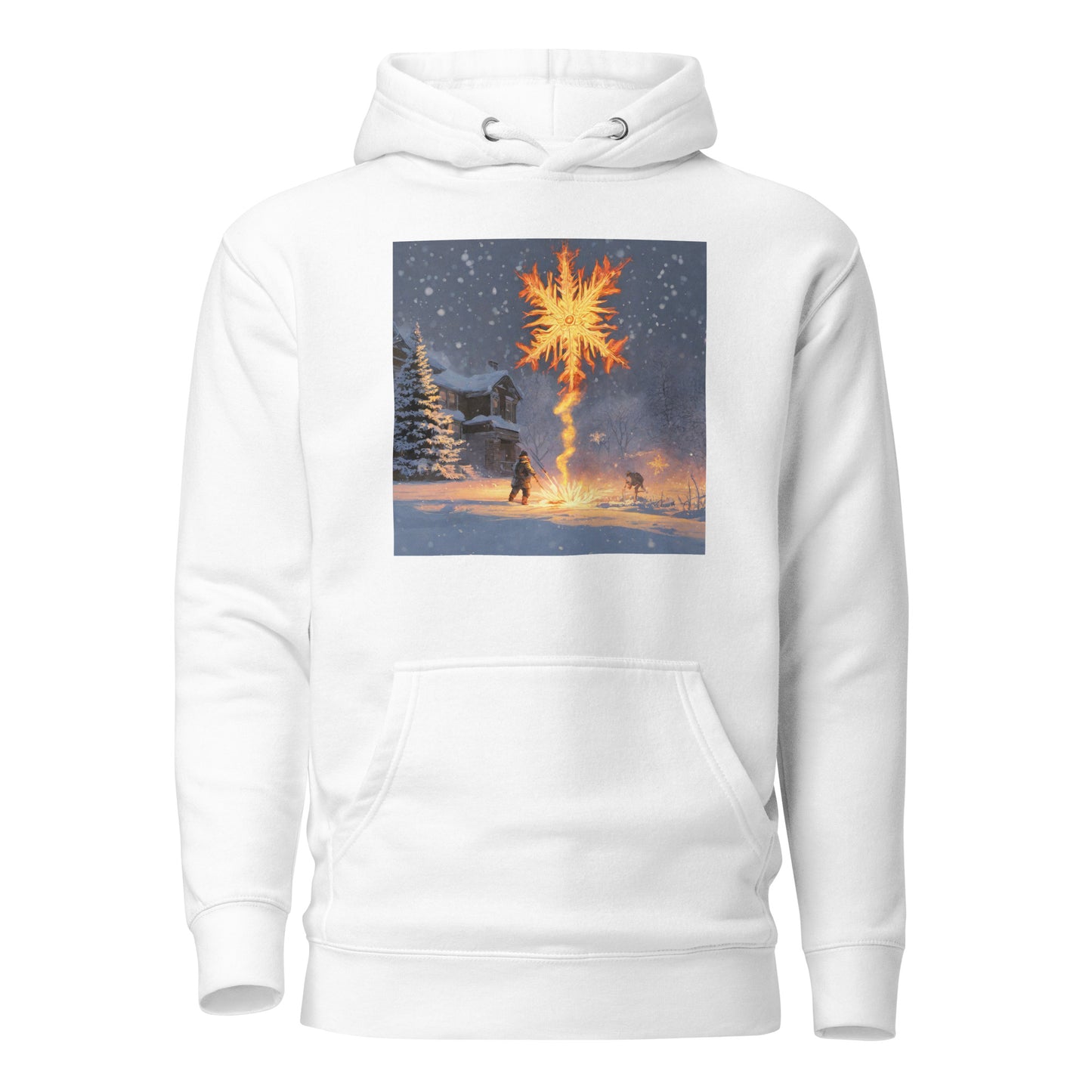 Fire from Ice Snowflake Women's Anime Hoodie White