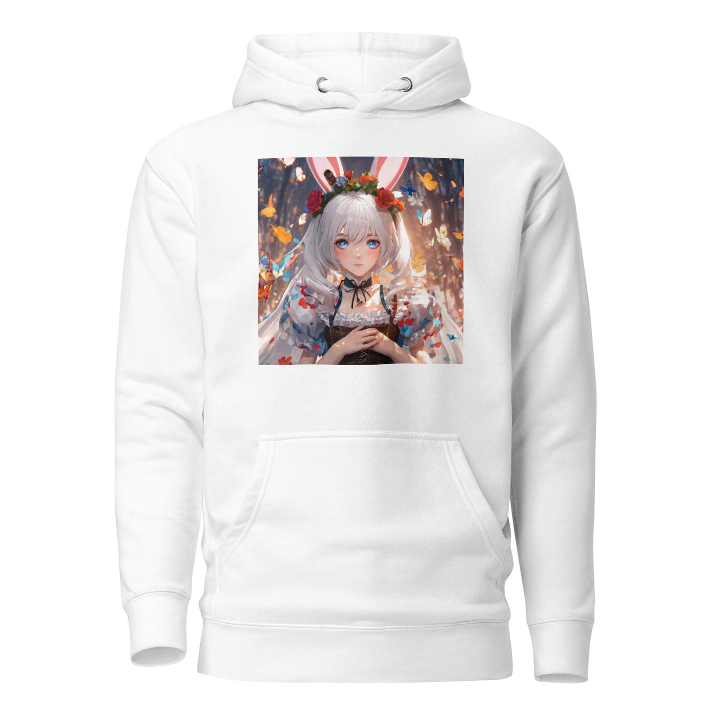 Women's Anime Alice from Alice in Wonderland Hoodie White