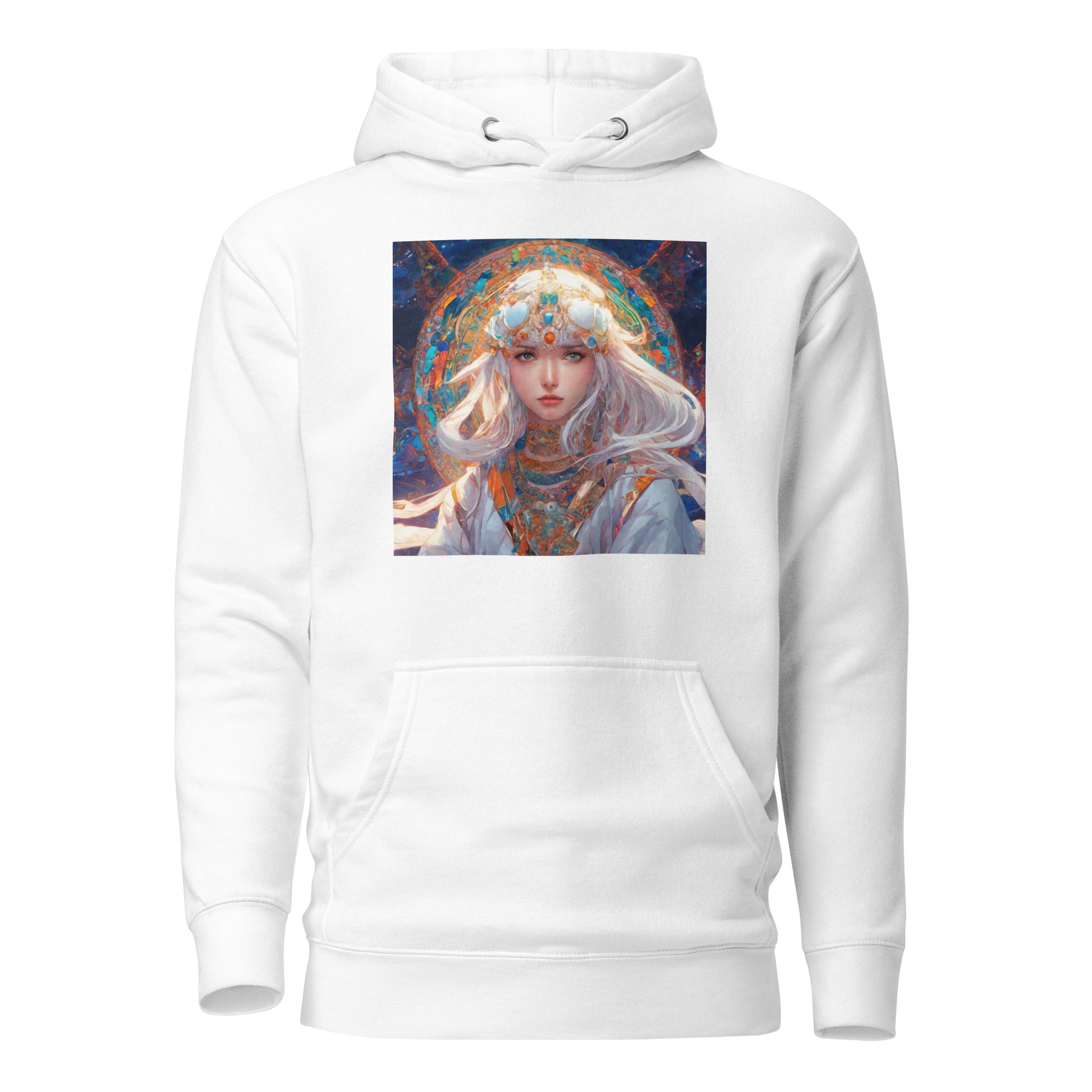 Mystical Mage Women's Anime Hoodie White